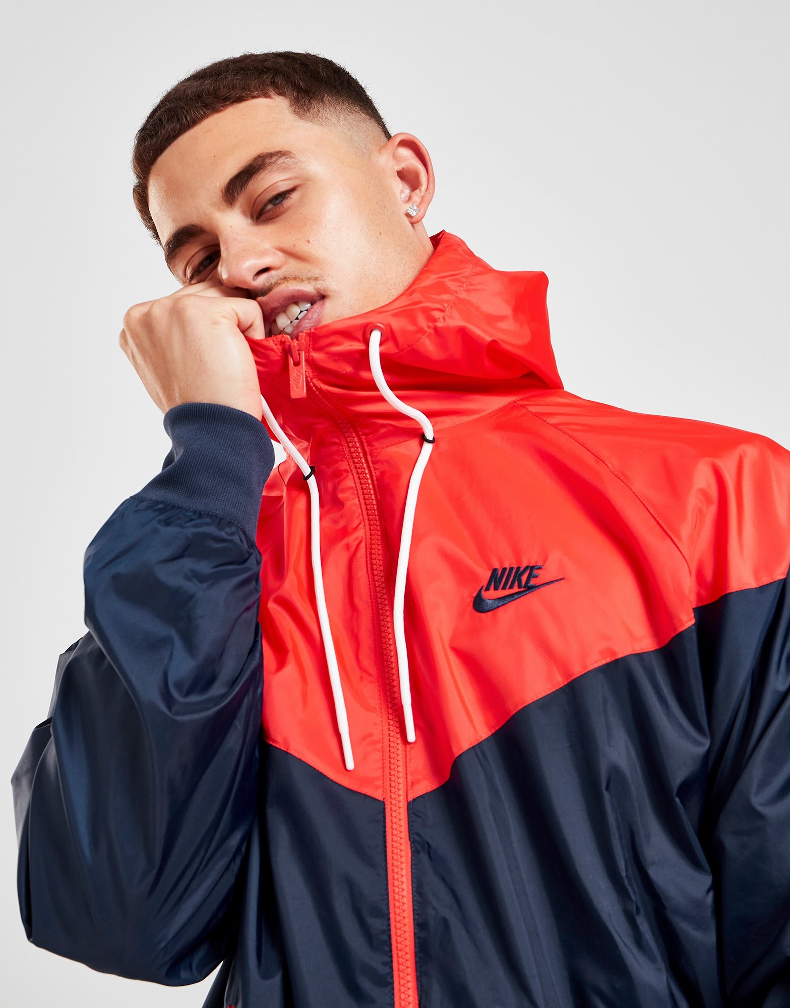 red and blue nike windrunner