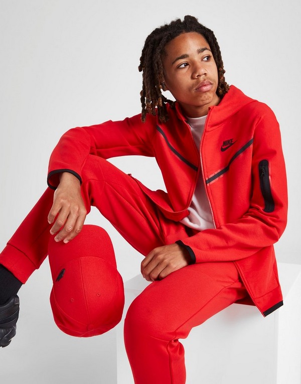 Red Nike Tech Fleece Hoodie Junior Jd Sports Uk