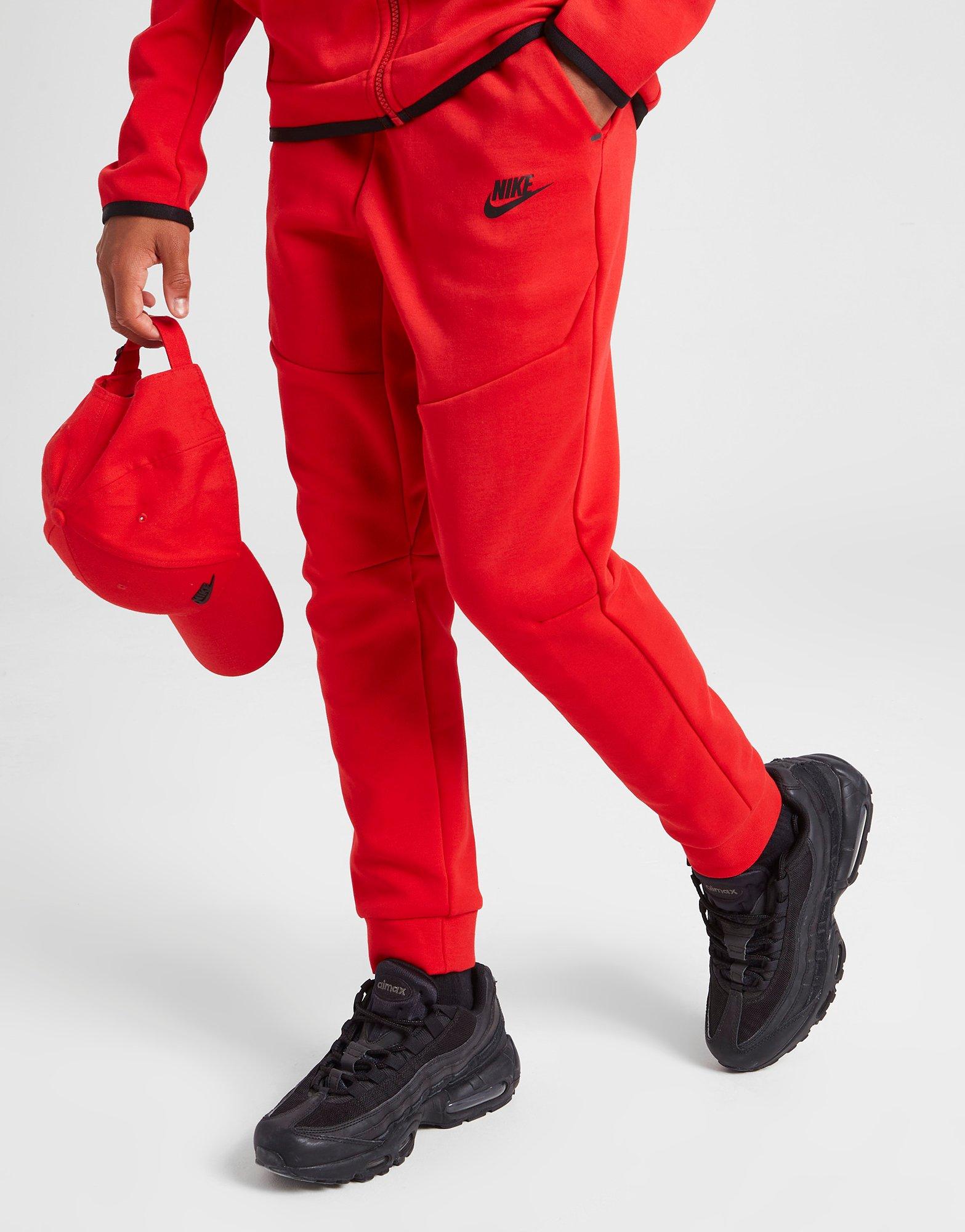 amanecer compañero compañero Red Nike Tech Fleece Track Pants Junior | JD Sports Global