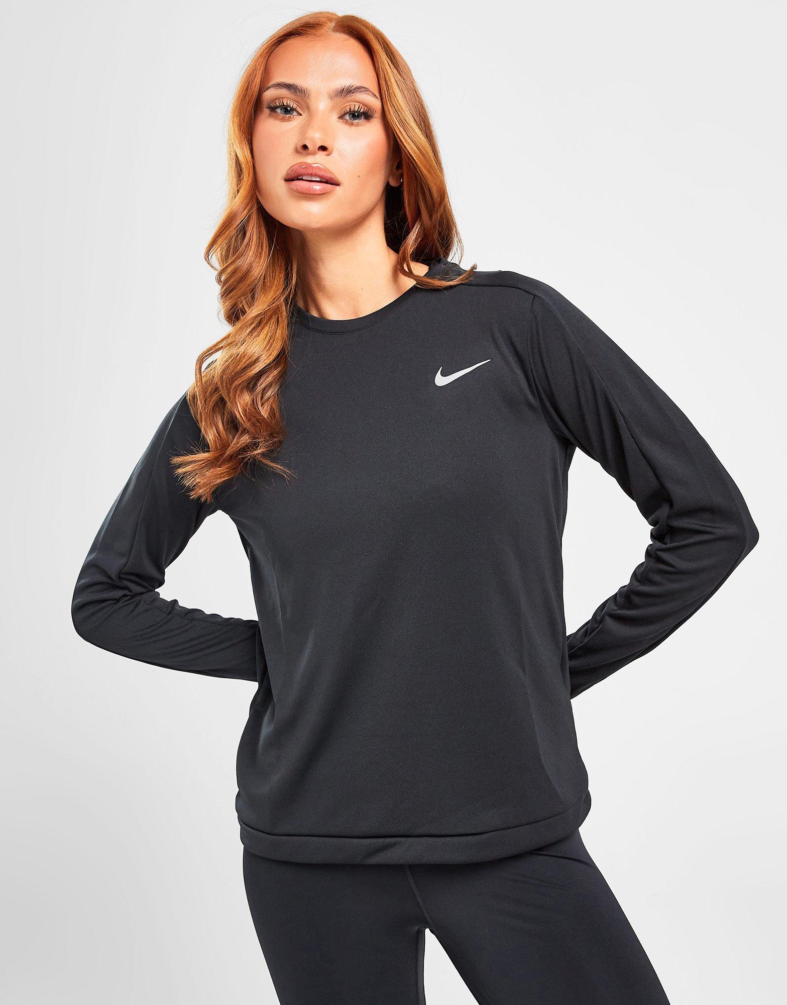 Black Nike Running Pacer Crew Top