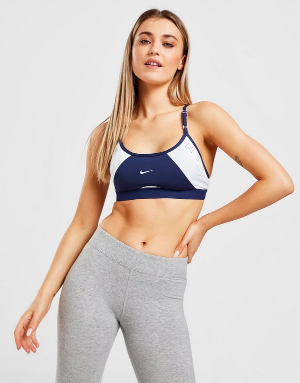Nike Women's Sports Bra Polyester/Spandex Blend Training Blue (Medium)