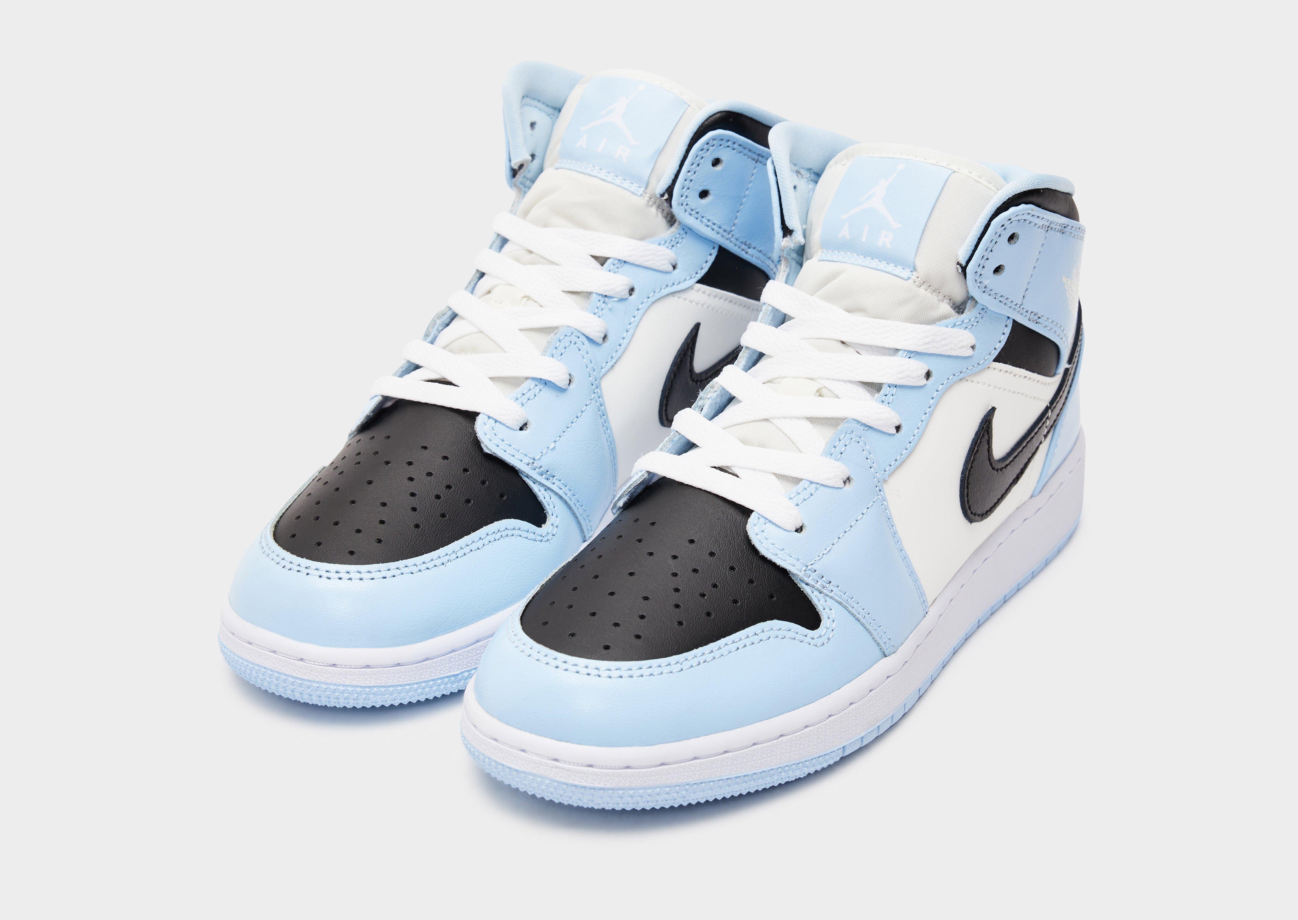 Jordan Air 1 Mid "Ice Blue" Junior's - 1 Per Customer