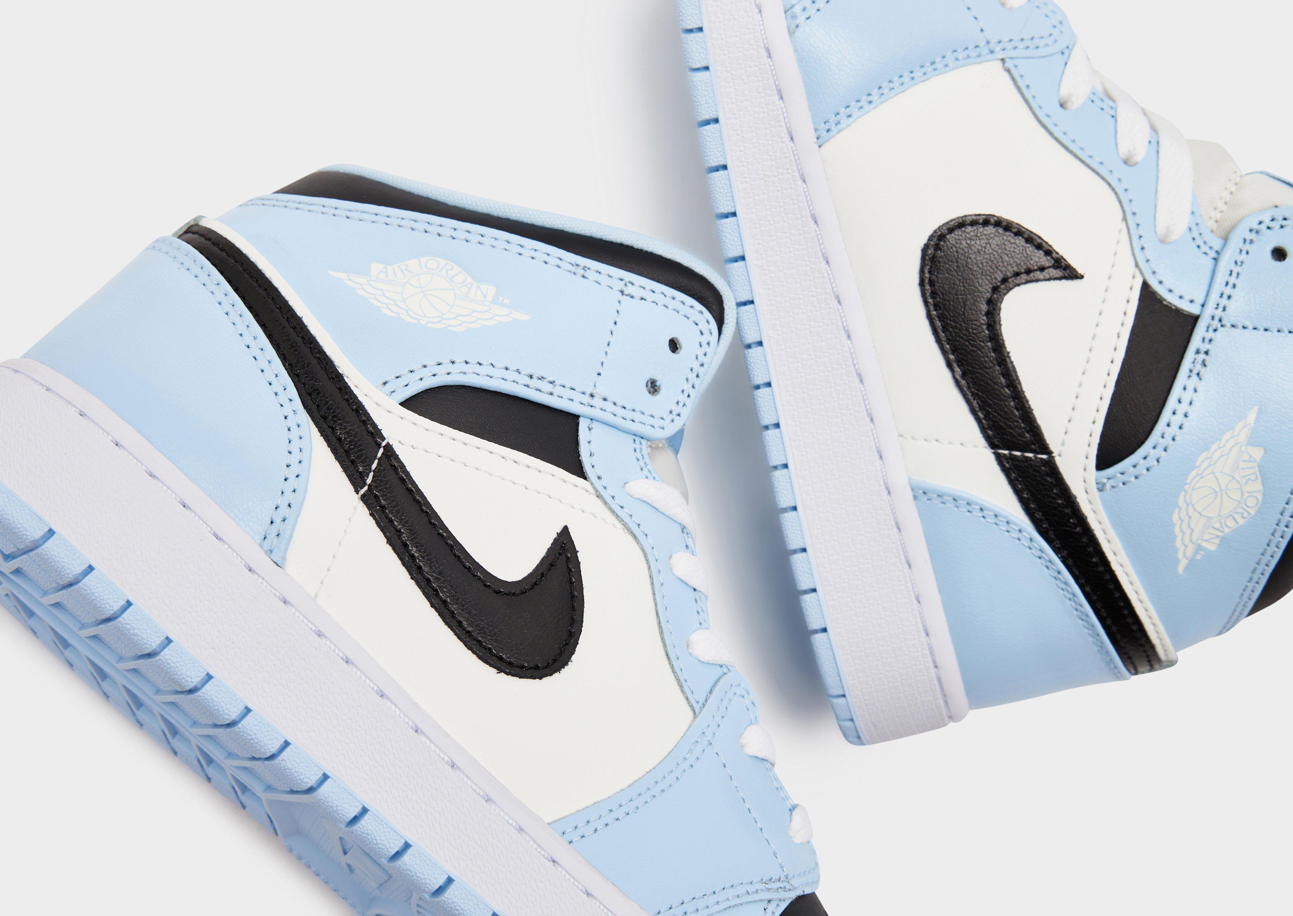 Jordan Air 1 Mid "Ice Blue" Junior's - 1 Per Customer