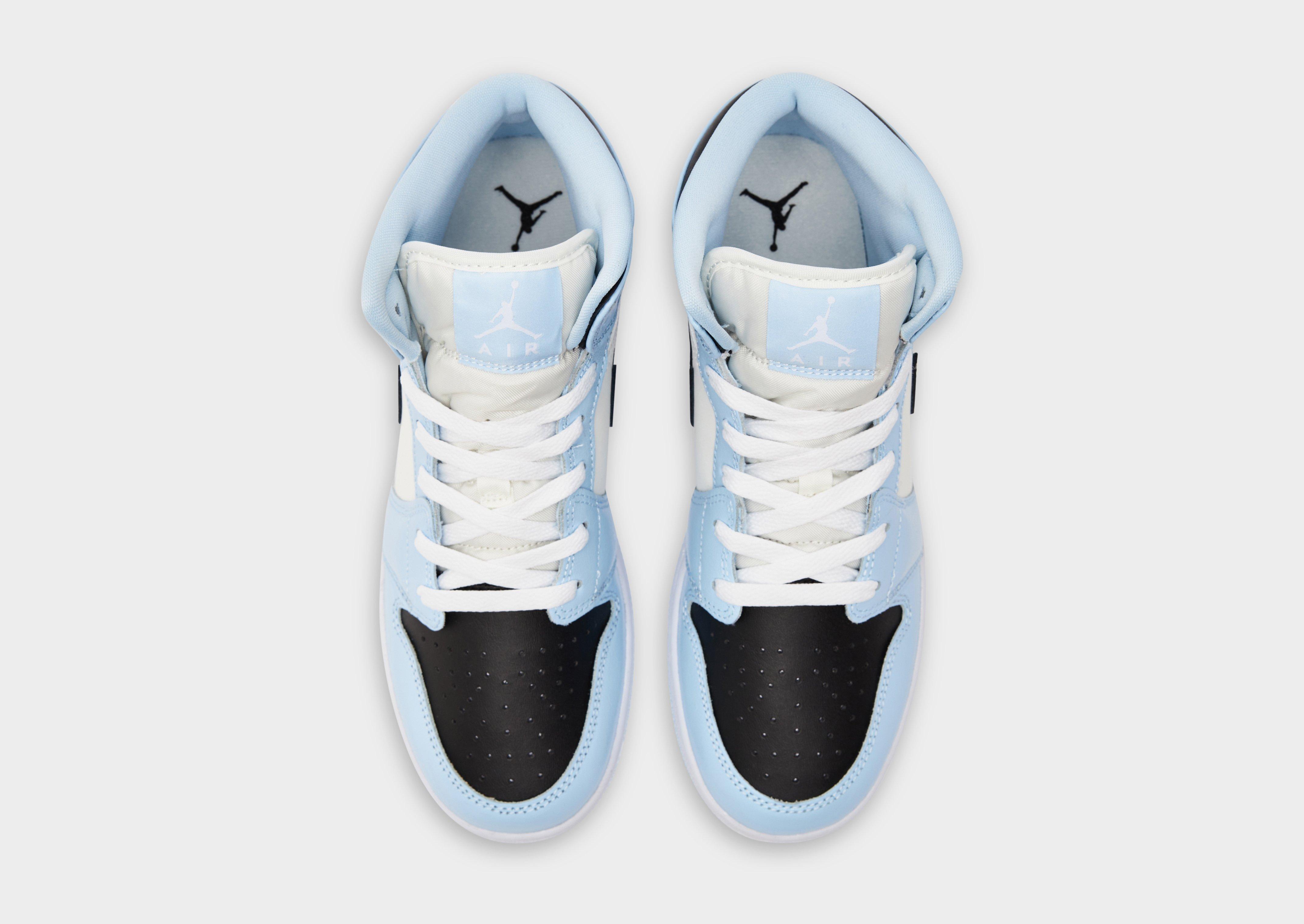 Jordan Air 1 Mid "Ice Blue" Junior's - 1 Per Customer