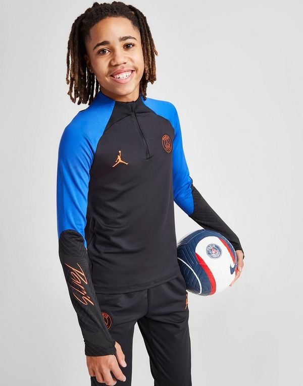 vermomming Exclusief foto Koop Zwart Nike Paris Saint-Germain Strike Uit Jordan knit  voetbaltrainingstop met Dri-FIT voor kids