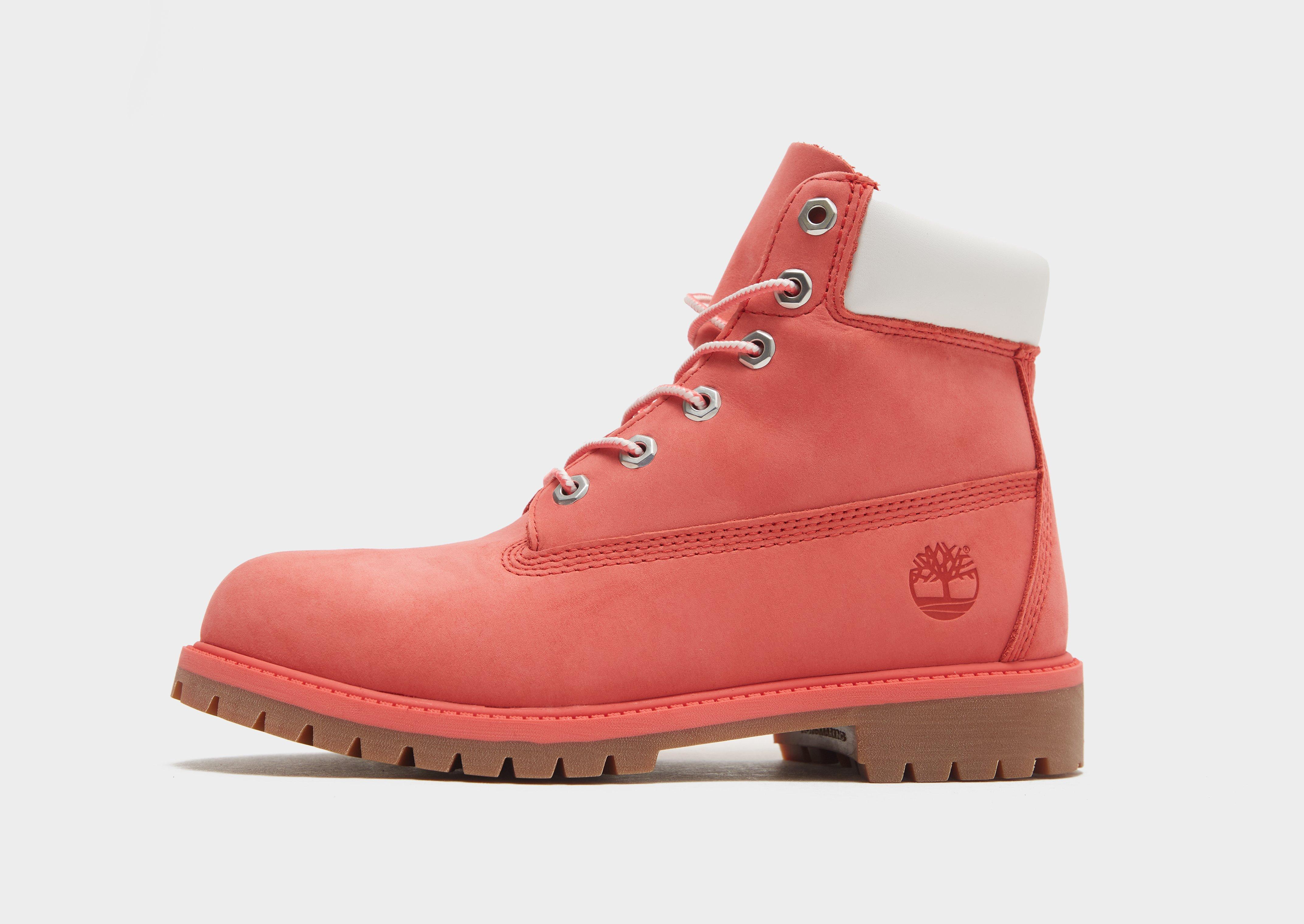 Pink timberlands cheap with bow