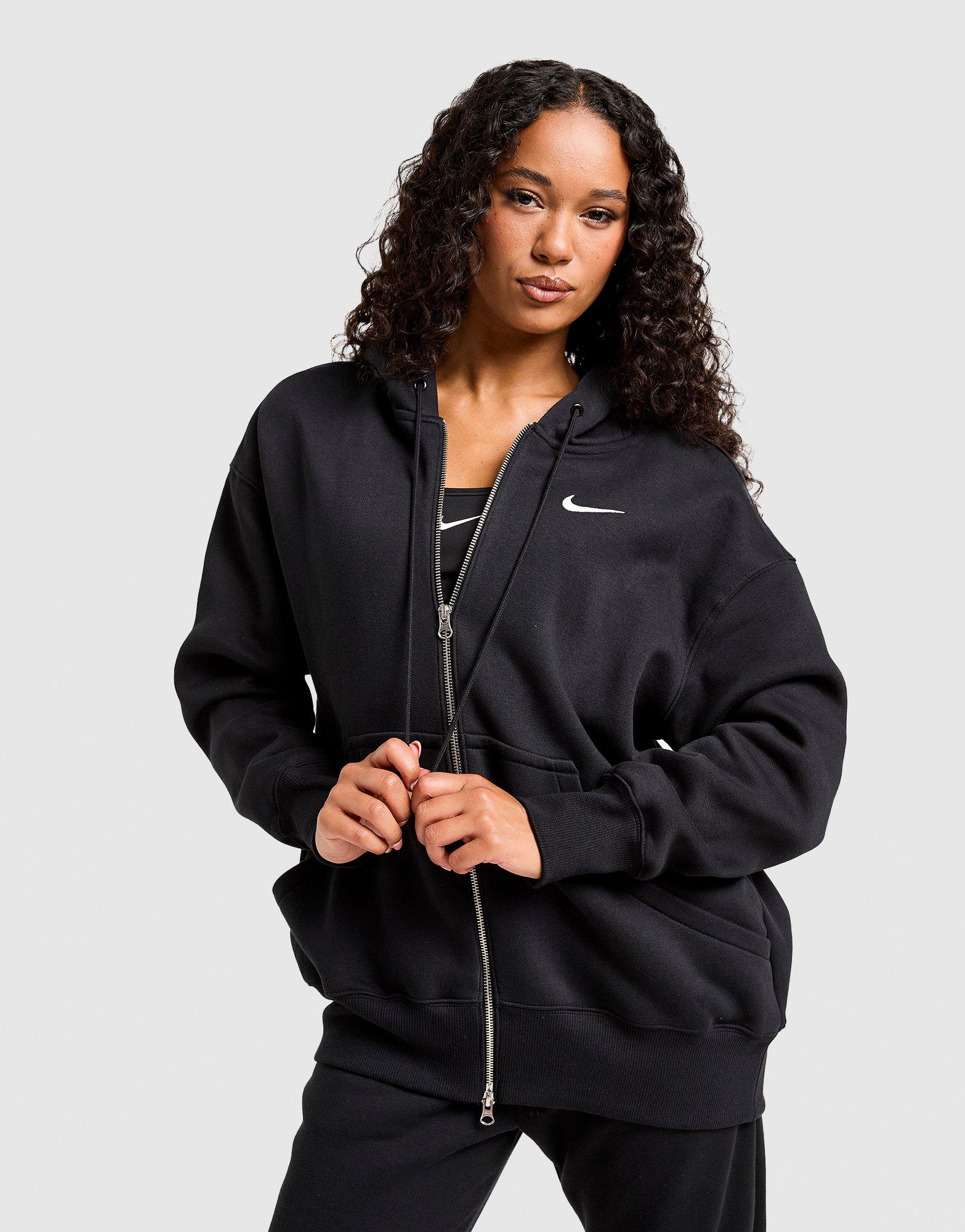 Nike Oversized fleecehoodie met rits over de hele lengte voor dames Sportswear Phoenix Fleece