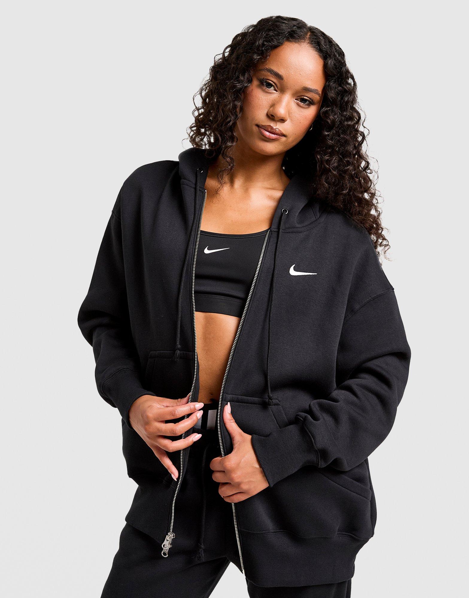 Nike Oversized fleecehoodie met rits over de hele lengte voor dames Sportswear Phoenix Fleece