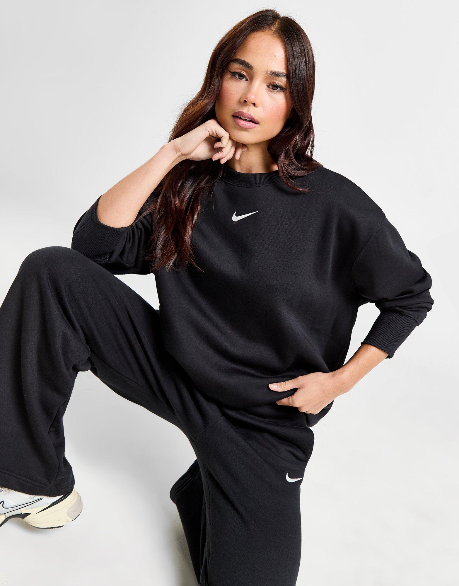 Nike Swoosh Crew Neck Cropped Sweatshirt, Urban Outfitters