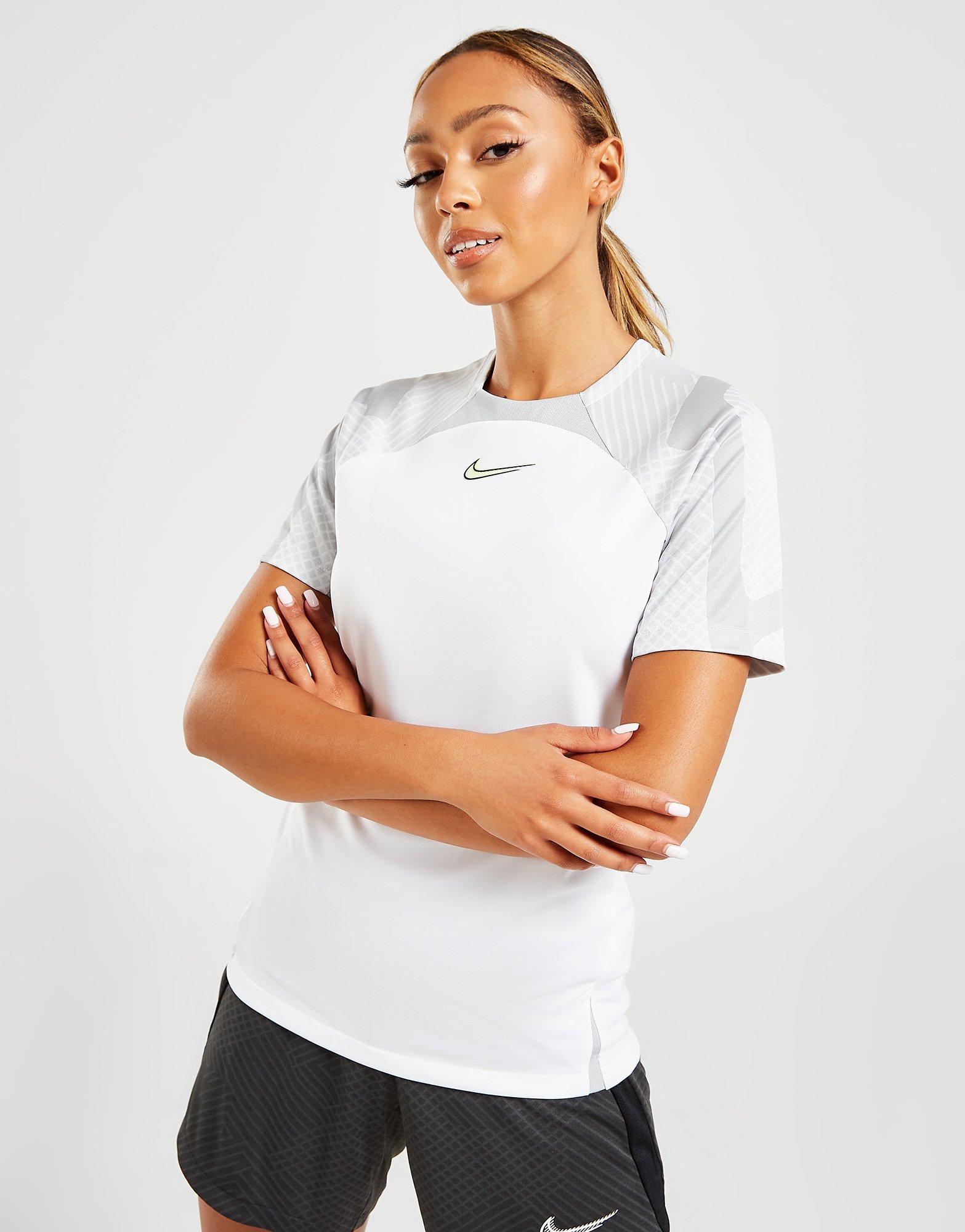 White Nike Strike Short Sleeve T-Shirt | JD Sports UK