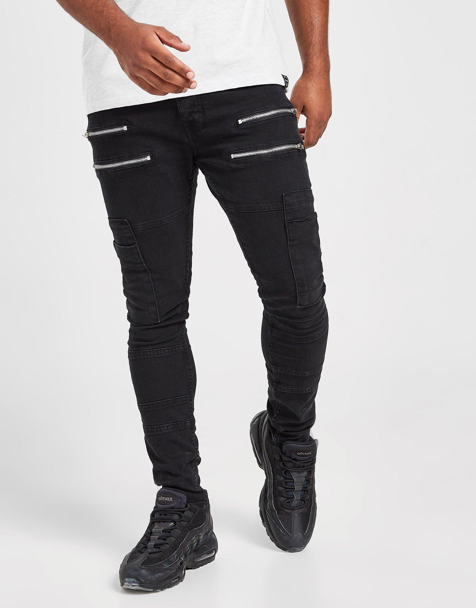 Brave Soul Double Multi Zip Jeans