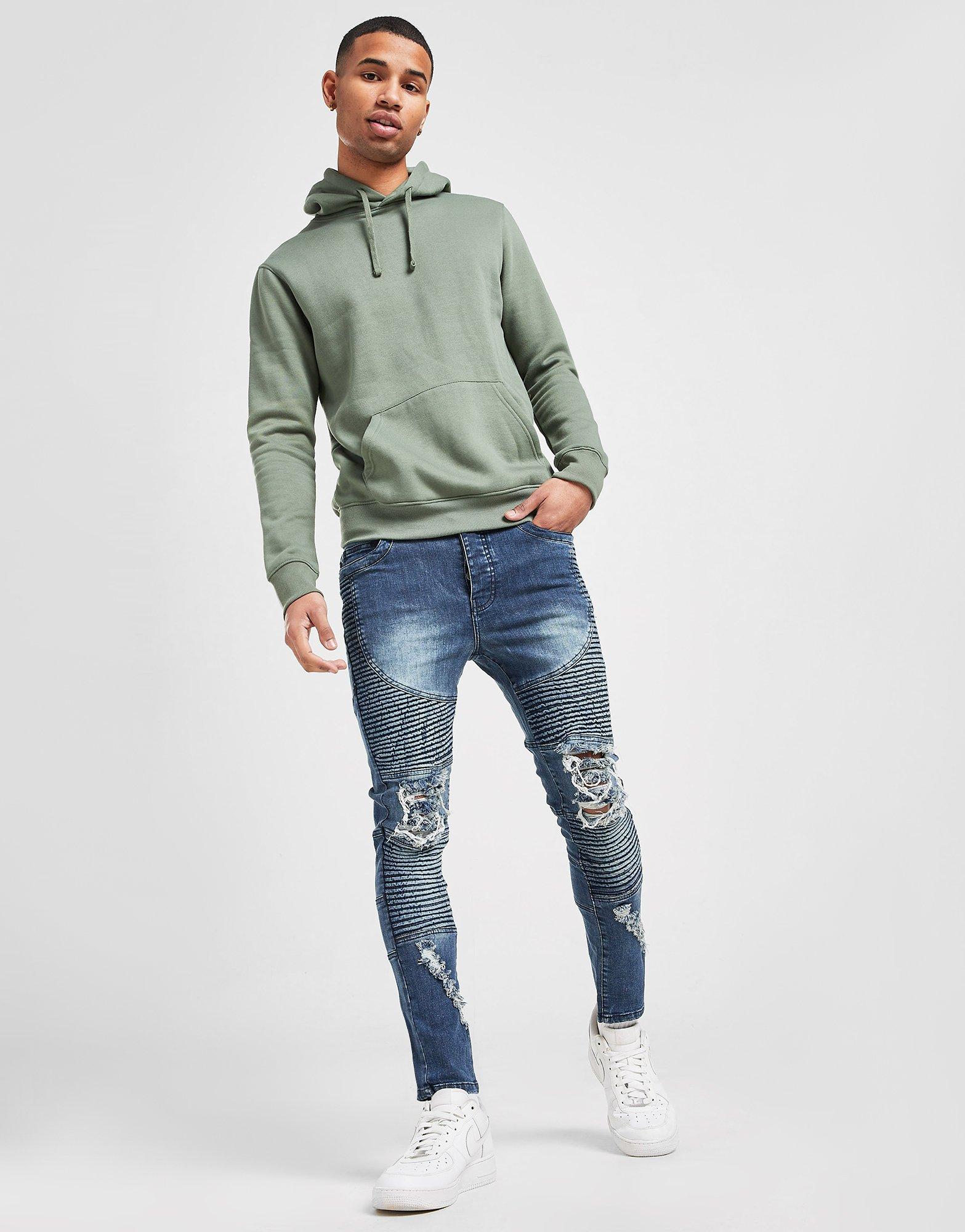 Brave Soul Heavy Wash Biker Jeans