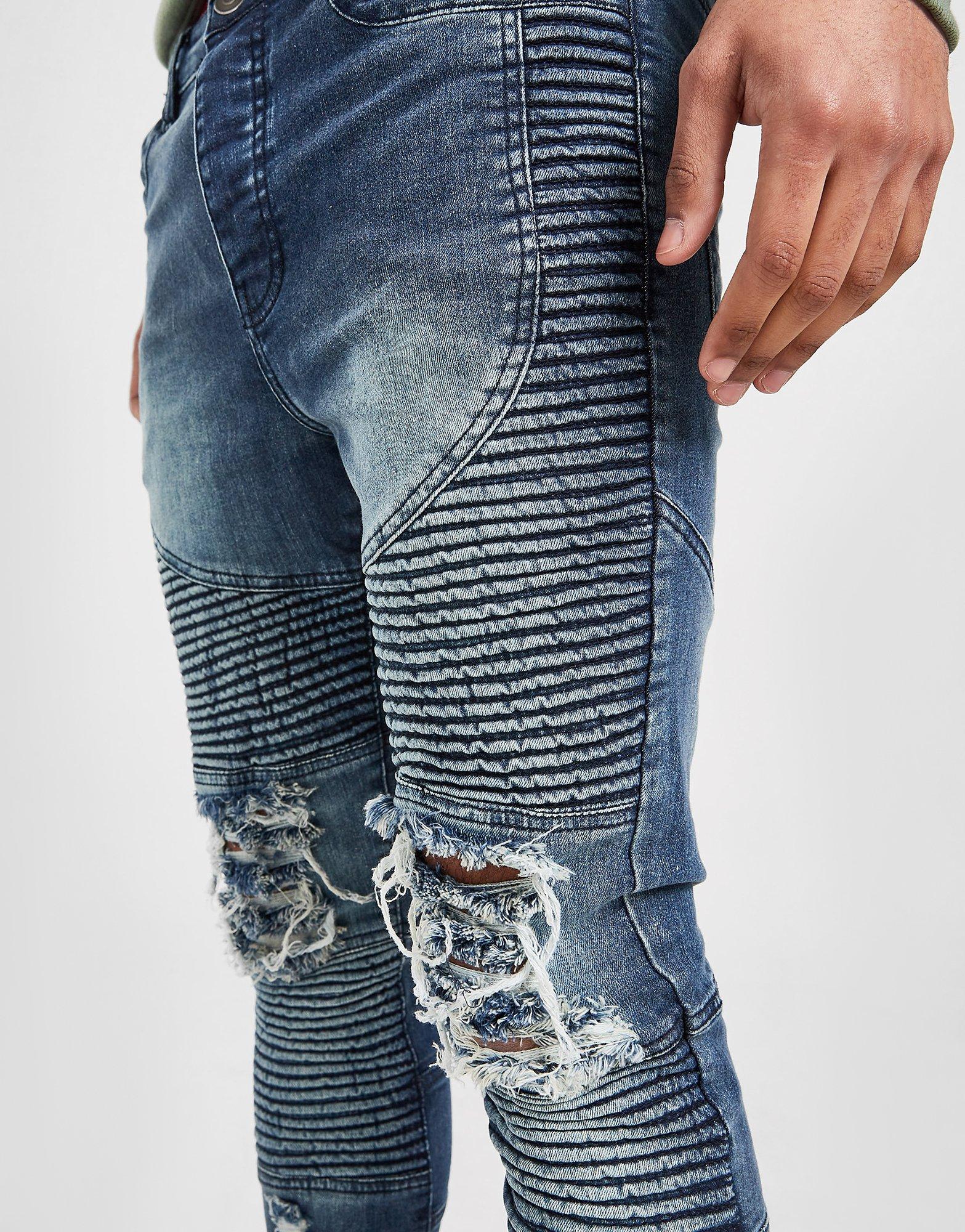 Brave Soul Heavy Wash Biker Jeans