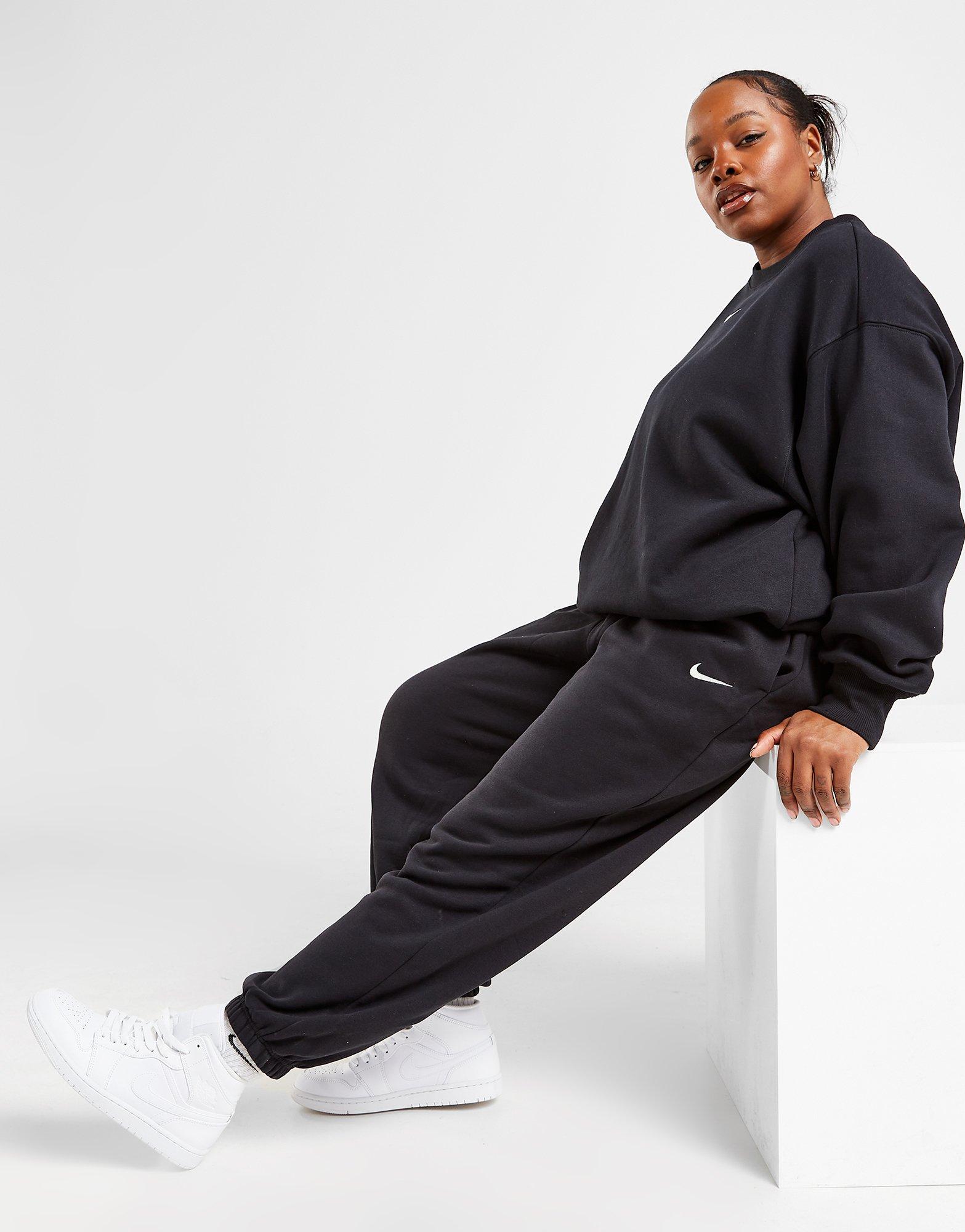 Nike Plus Trend Fleece oversized cuffed sweatpants in black