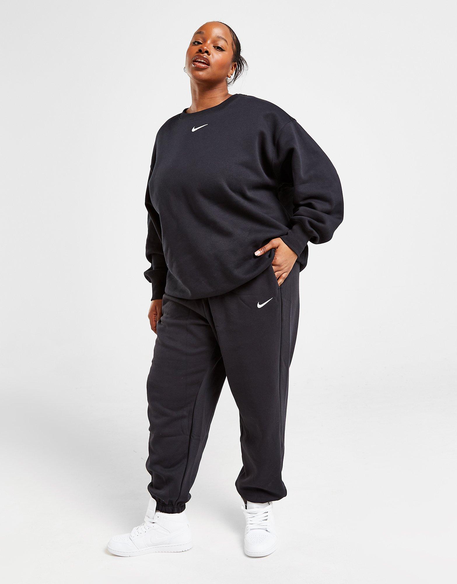 Black Nike Plus Size Phoenix Fleece Oversized Joggers - JD Sports