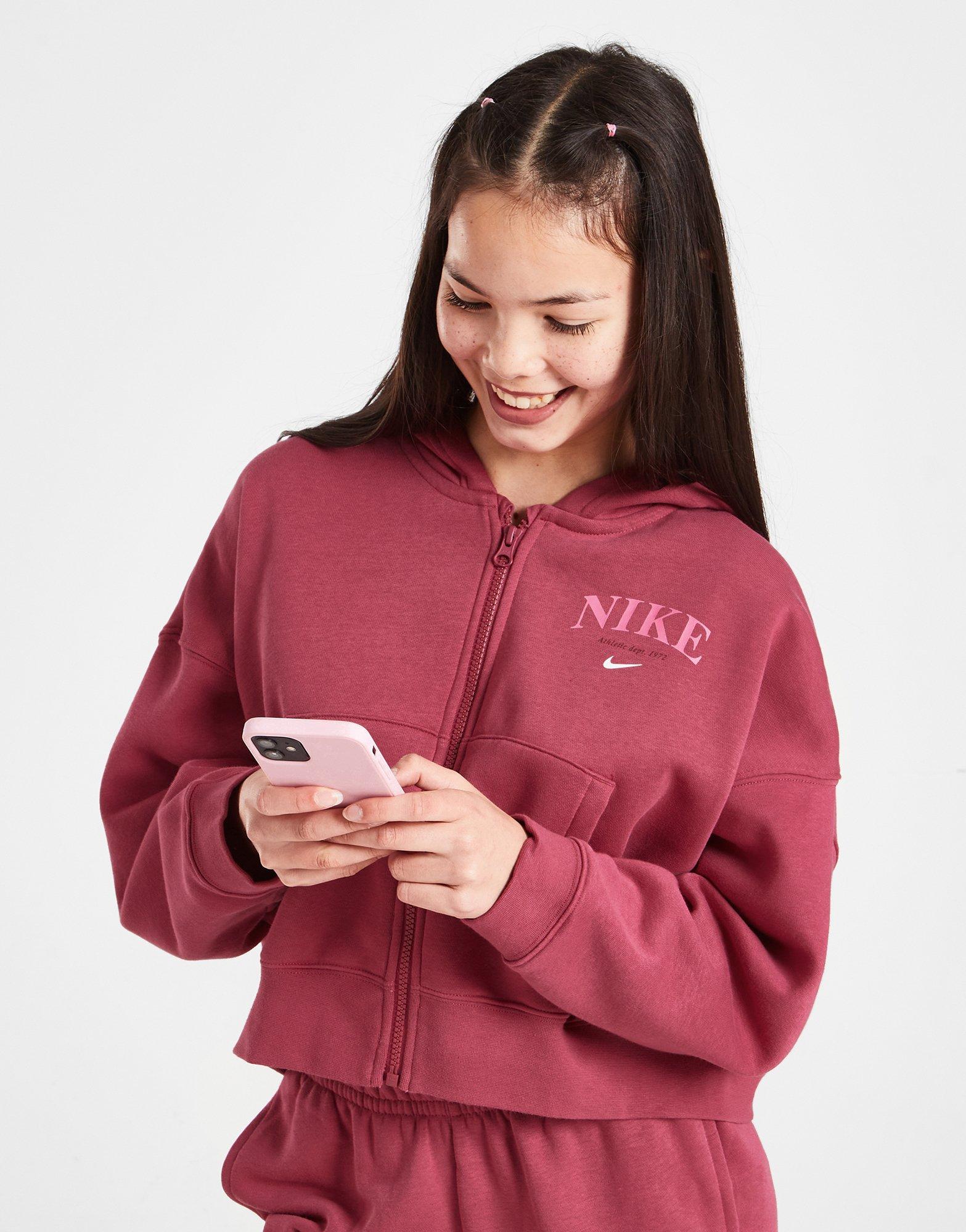 Nike Girls' Trend Full Zip Fleece Hoodie Junior