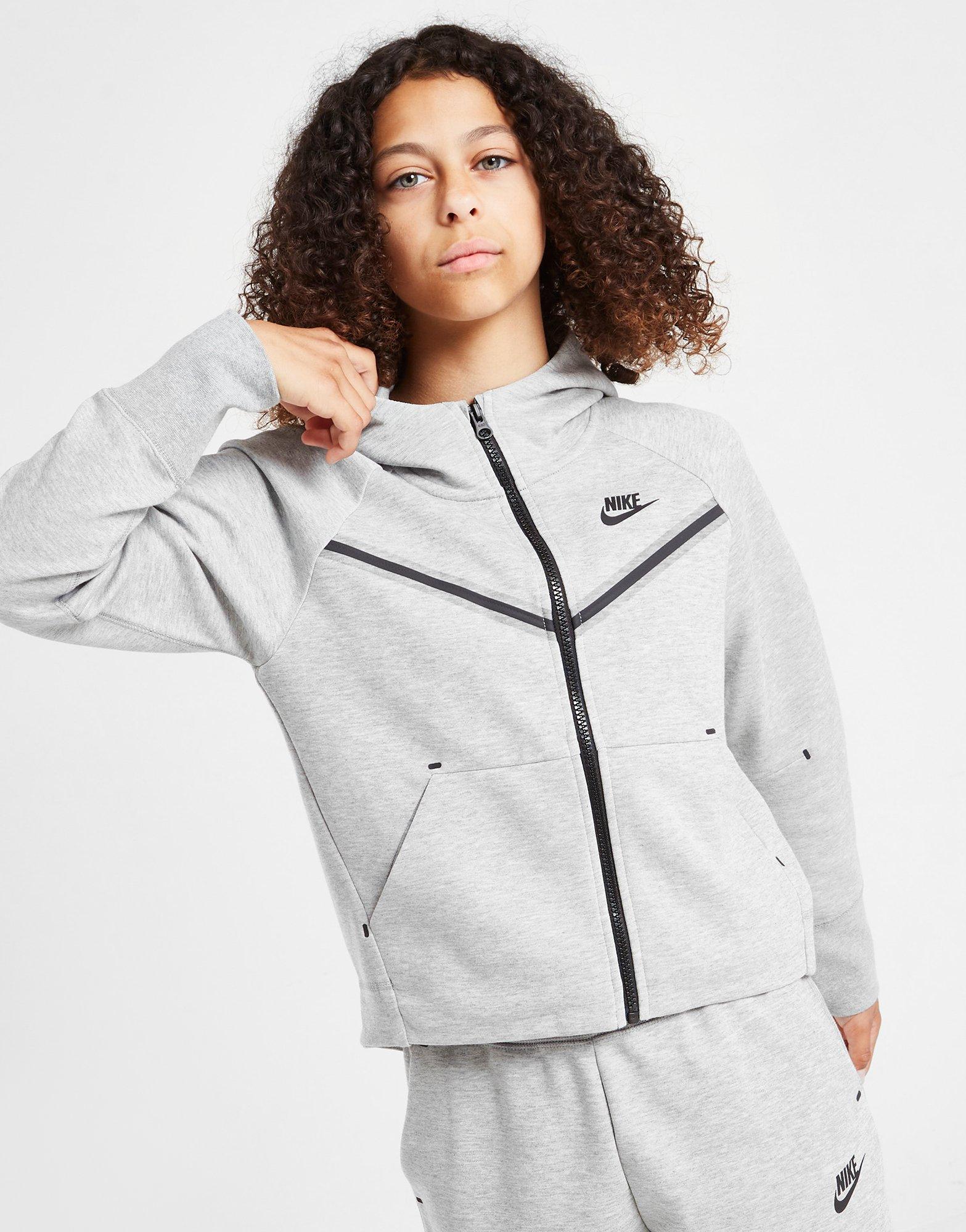 inhoudsopgave Jachtluipaard Scheur Grey Nike Tech Fleece Hoodie Junior - JD Sports