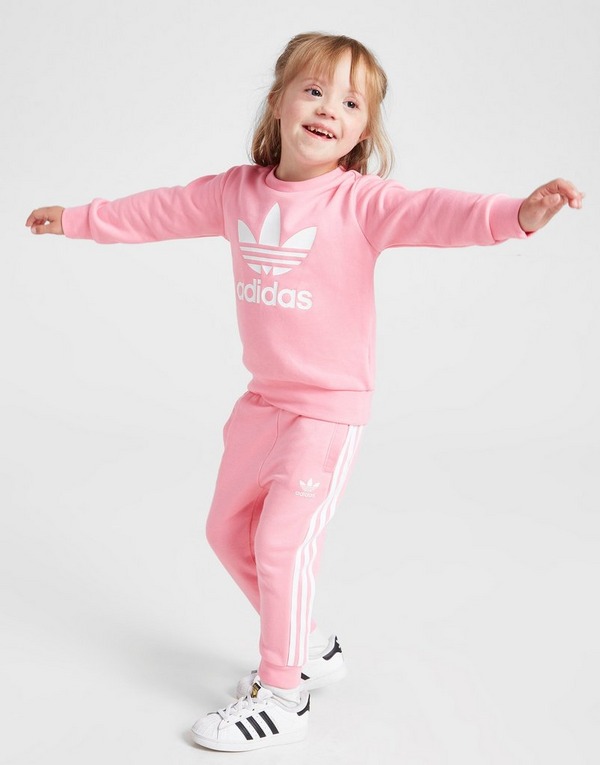 adidas Originals Girls' Trefoil Crew Tracksuit Infant | Sports