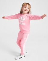 adidas Originals Girls' Trefoil Crew Tracksuit Infant
