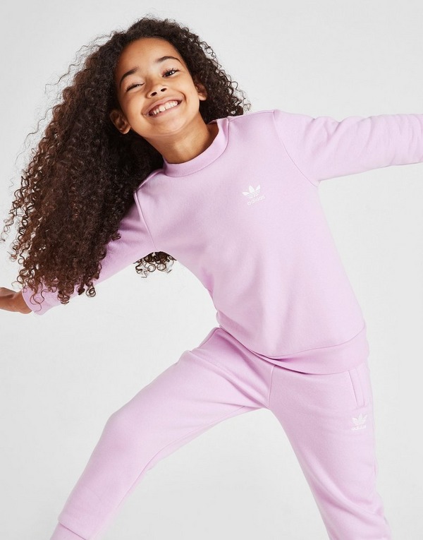 adidas Originals Girls' Essential Crew Sweatshirt Junior
