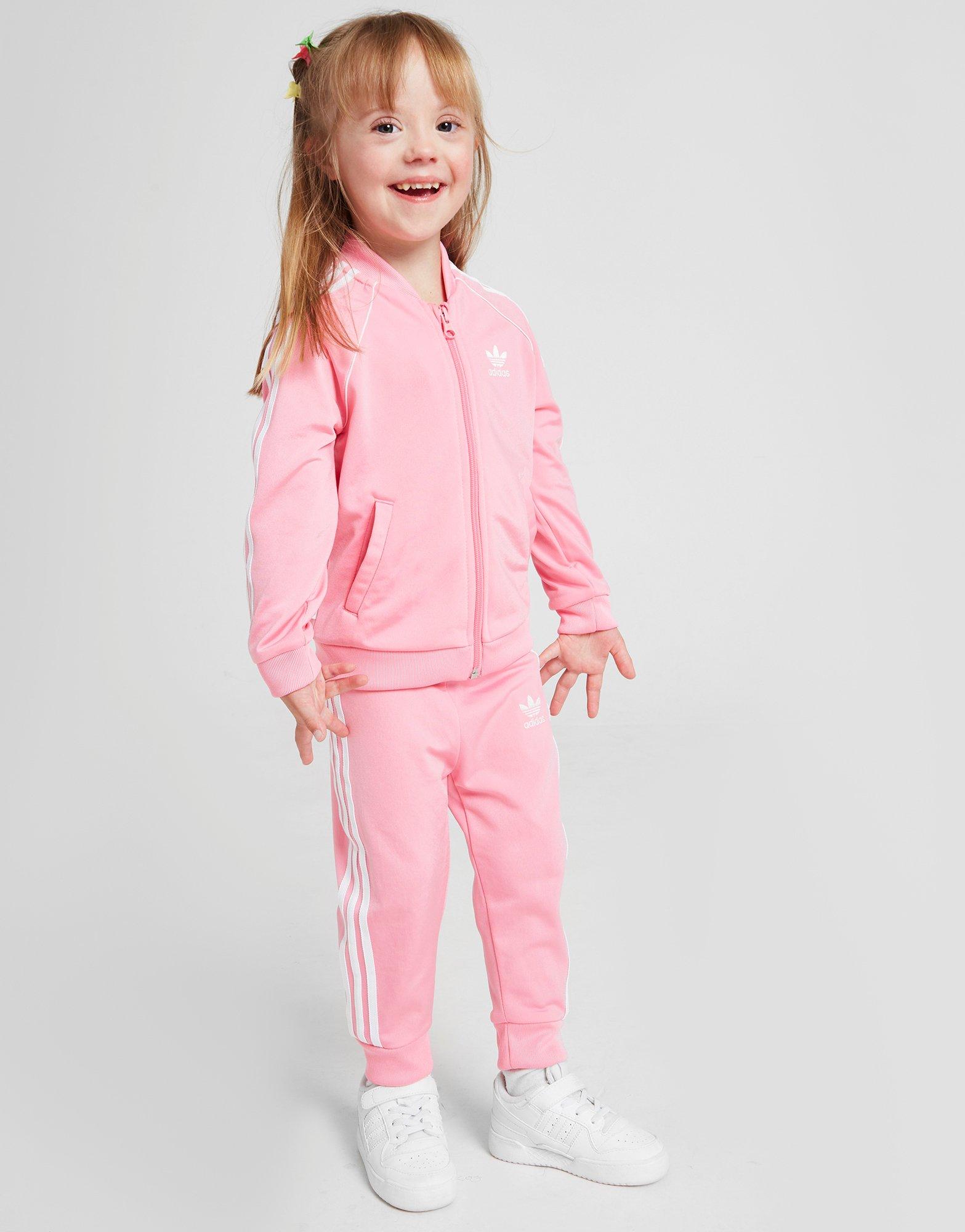 Pink adidas Originals Girls' Full Zip Tracksuit Infant - JD Danmark