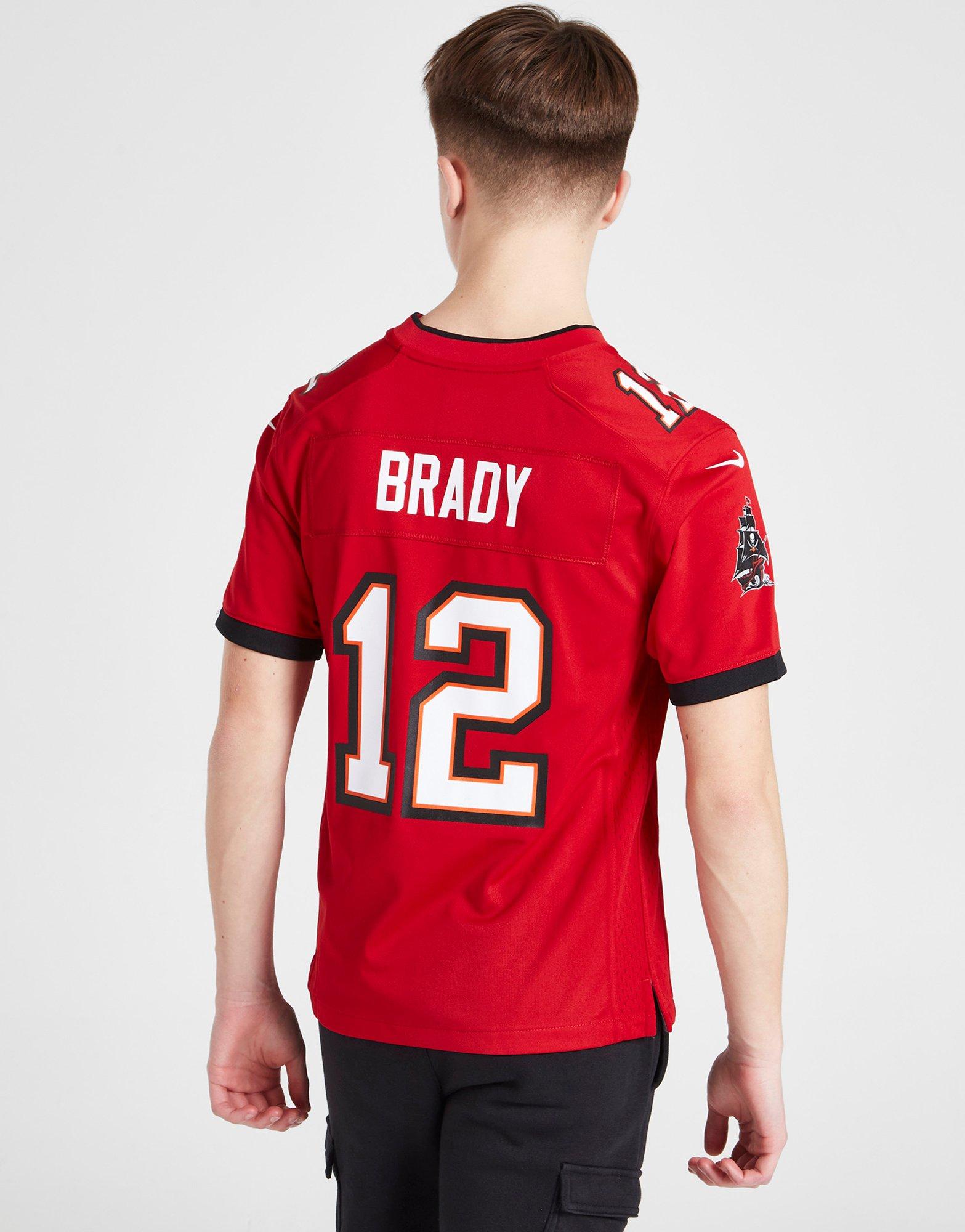 Nike Tom Brady Number #12 Tee Tampa Bay Buccaneers Boys Shirt Size S Age 4