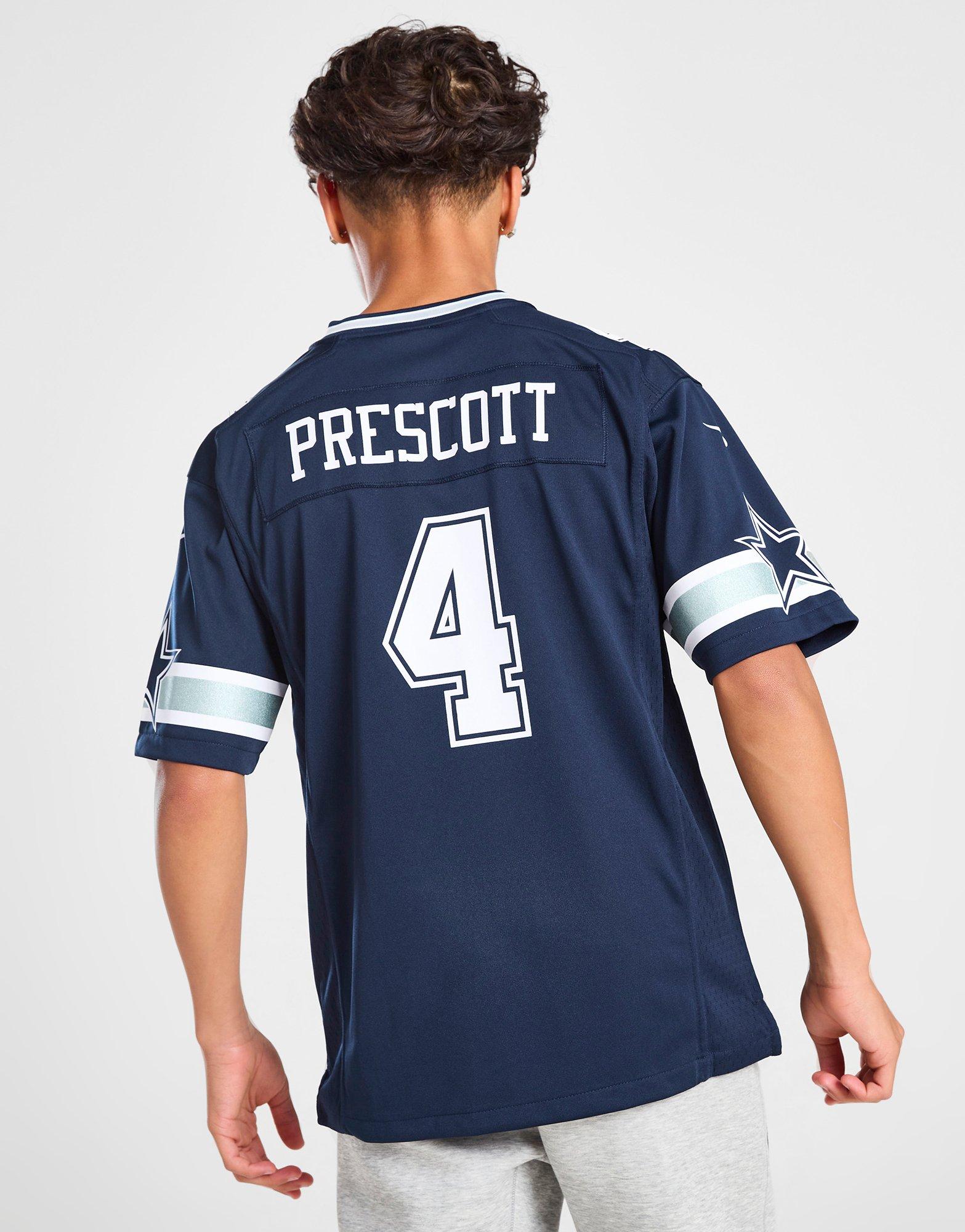 Blue Nike NFL Dallas Cowboys Prescott #4 Jersey Junior - JD Sports