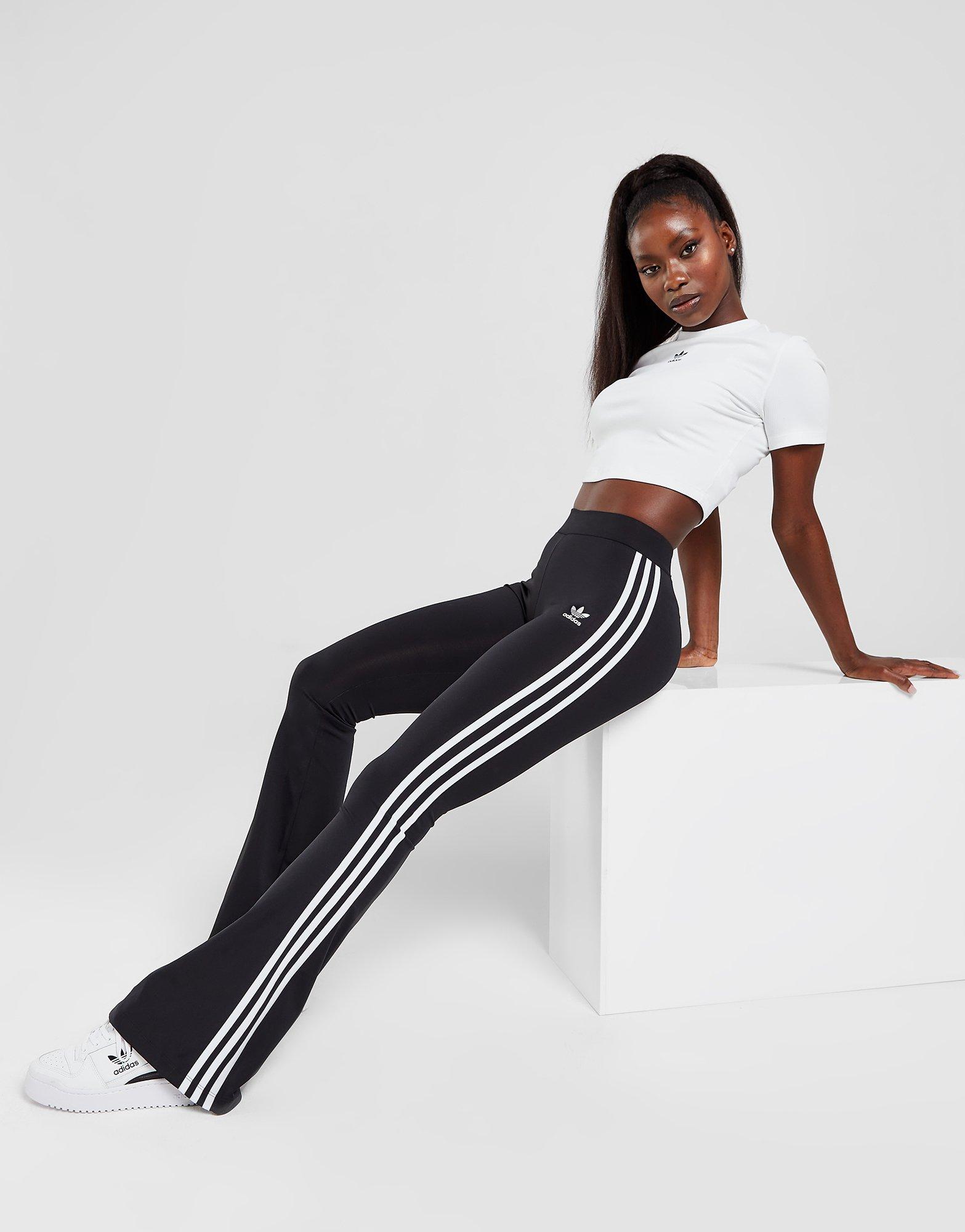 B.C. Medic Honderd jaar Black adidas Originals 3-Stripes Flare Leggings - JD Sports