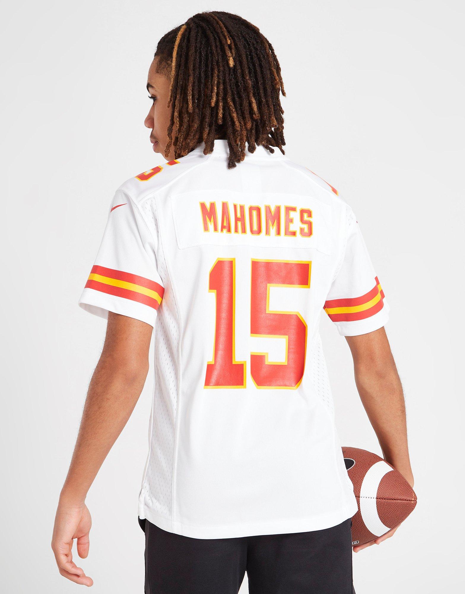 White Nike NFL Kansas City Chiefs Mahomes #15 Alt Jersey Jnr