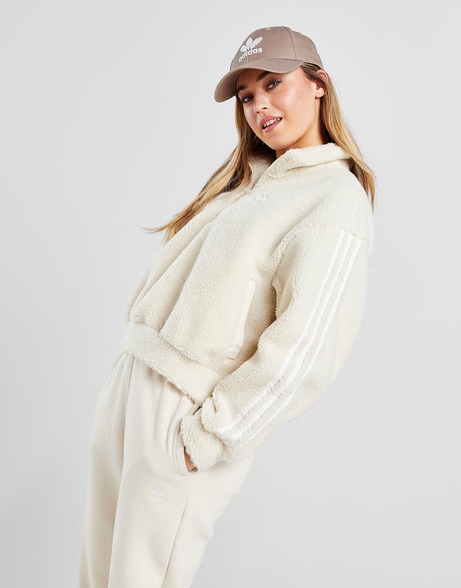 Koop adidas Originals Essential 1/2-Zip Polar Fleece Hoodie