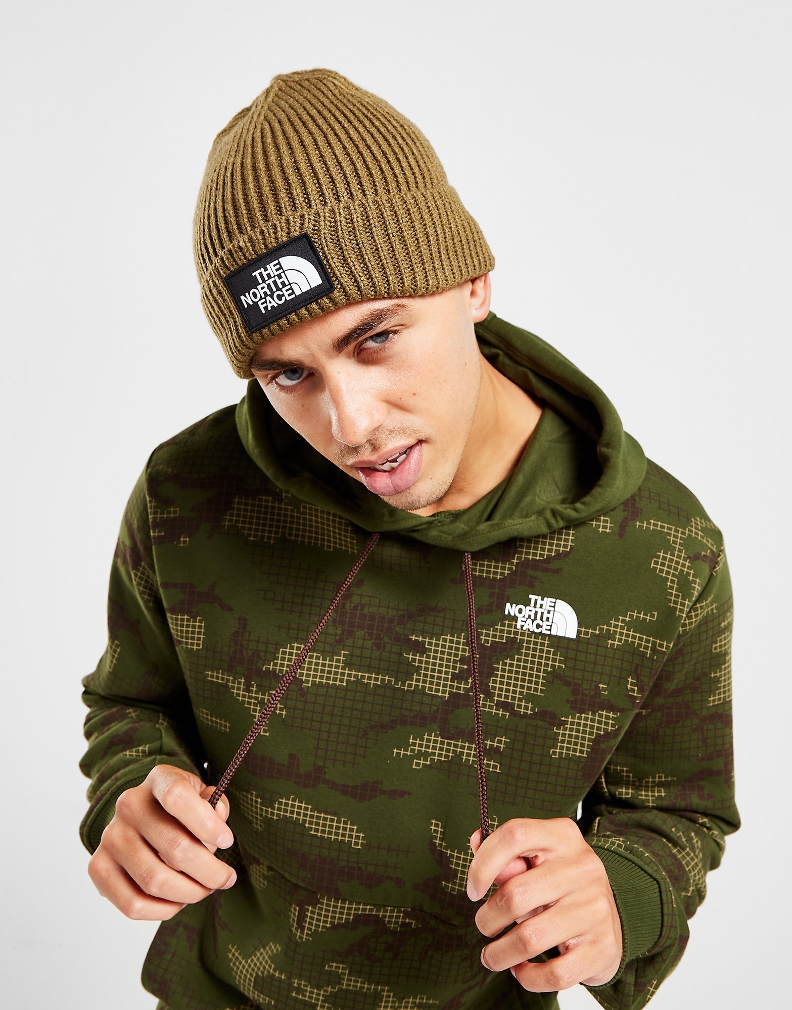 north face green beanie