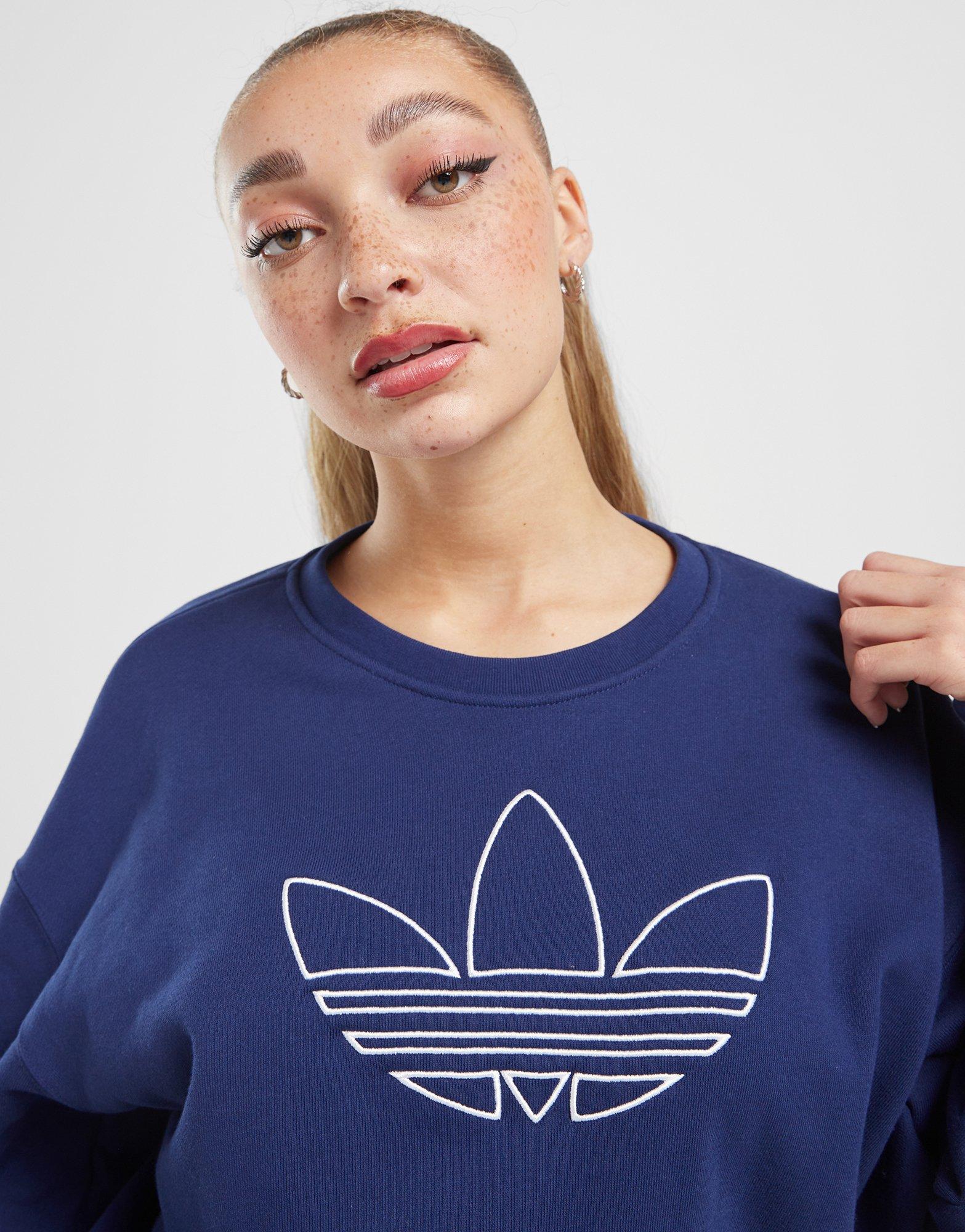 Adidas originals outline outlet crew sweatshirt junior