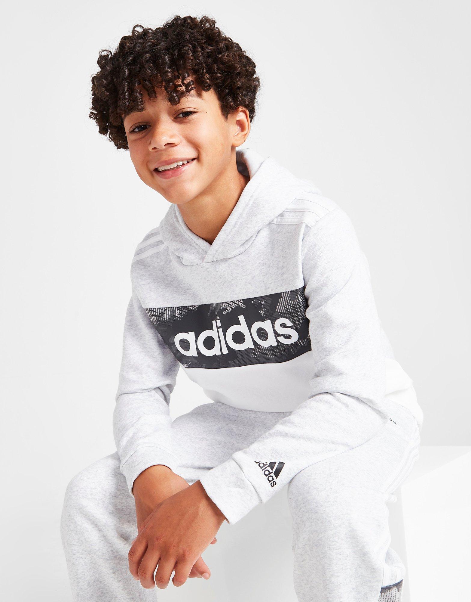 adidas sudadera capucha Colour Block júnior Gris | JD Sports