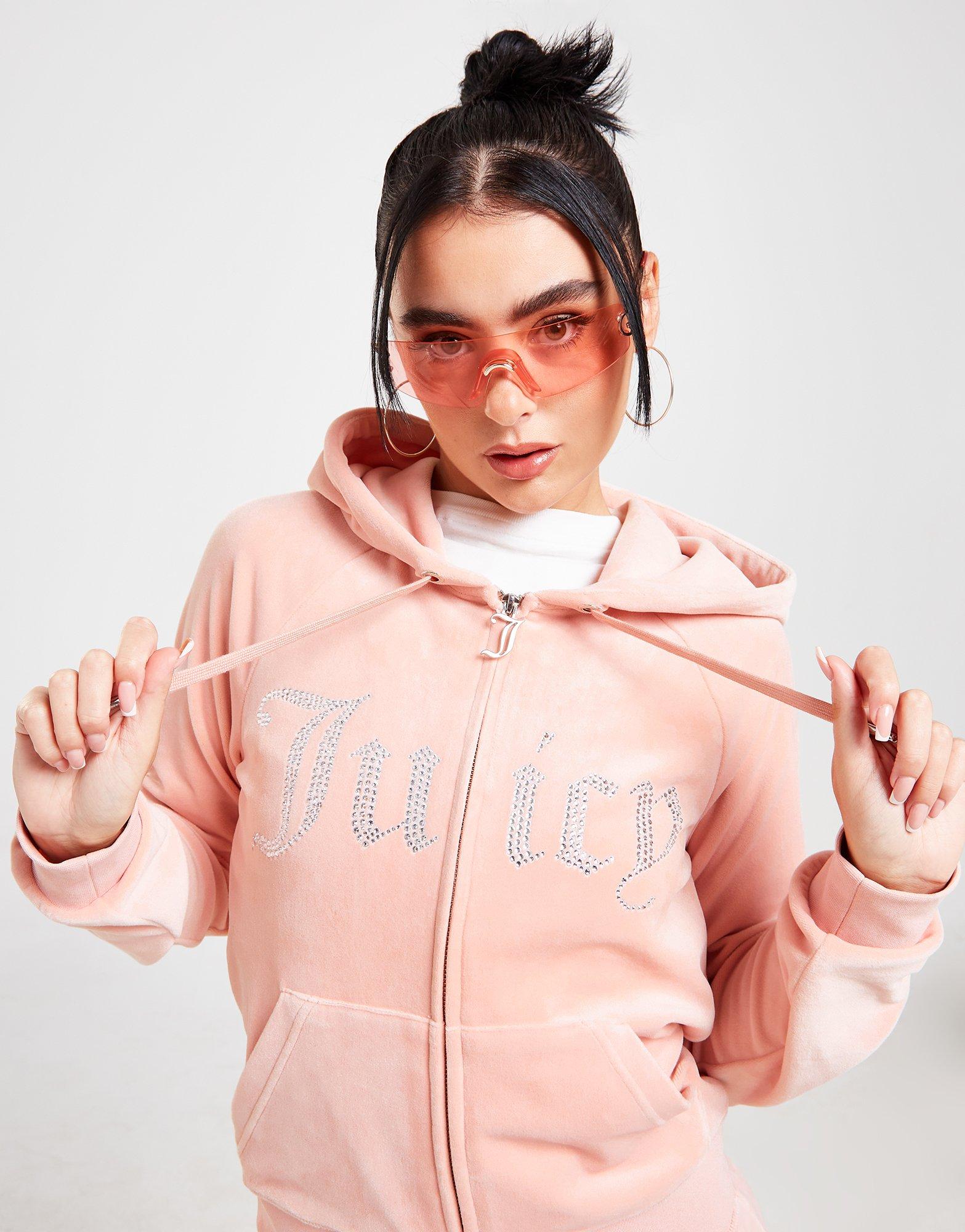 Juicy Couture Diamante Logo Full Zip Hoodie