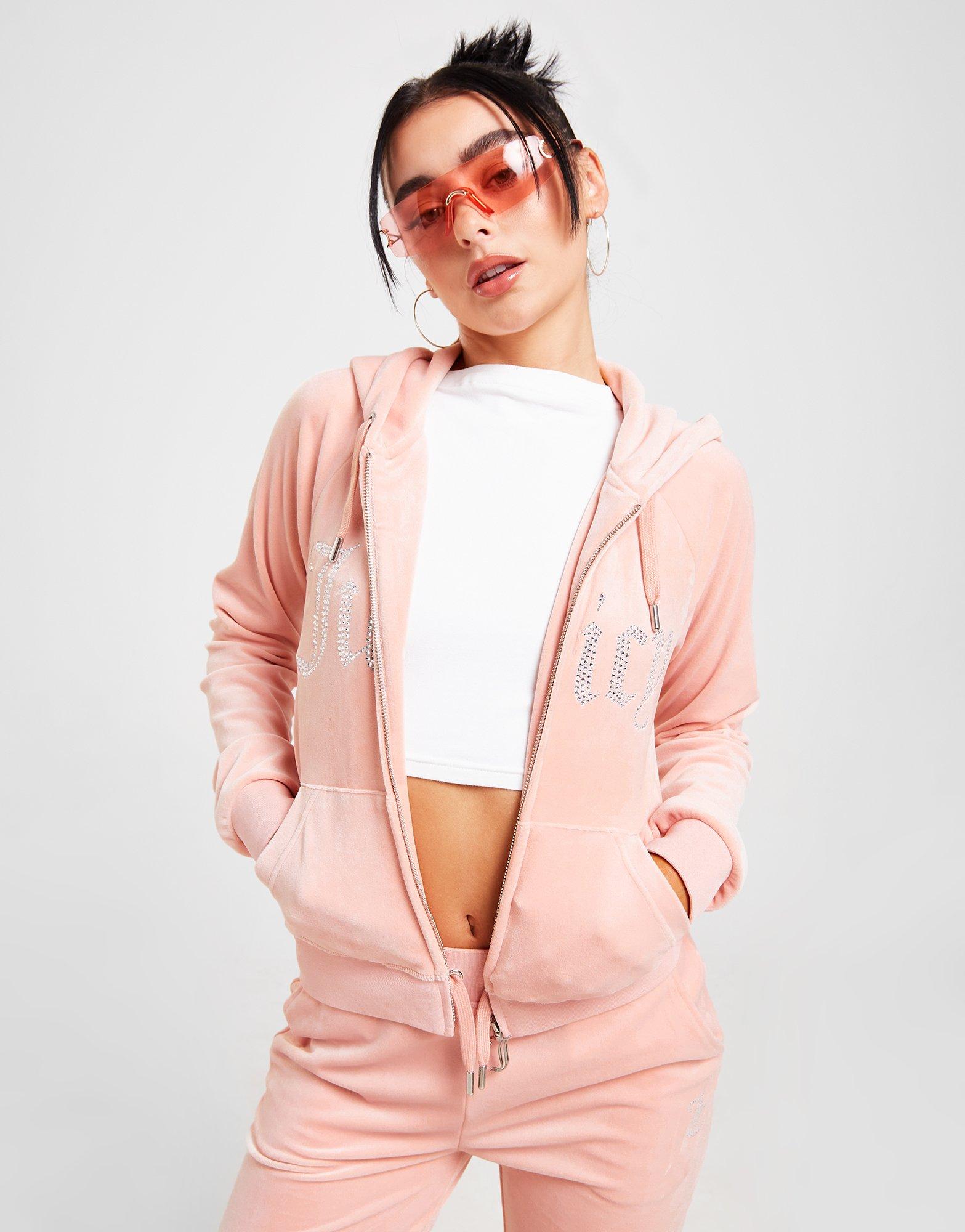 Juicy Couture Diamante Logo Full Zip Hoodie