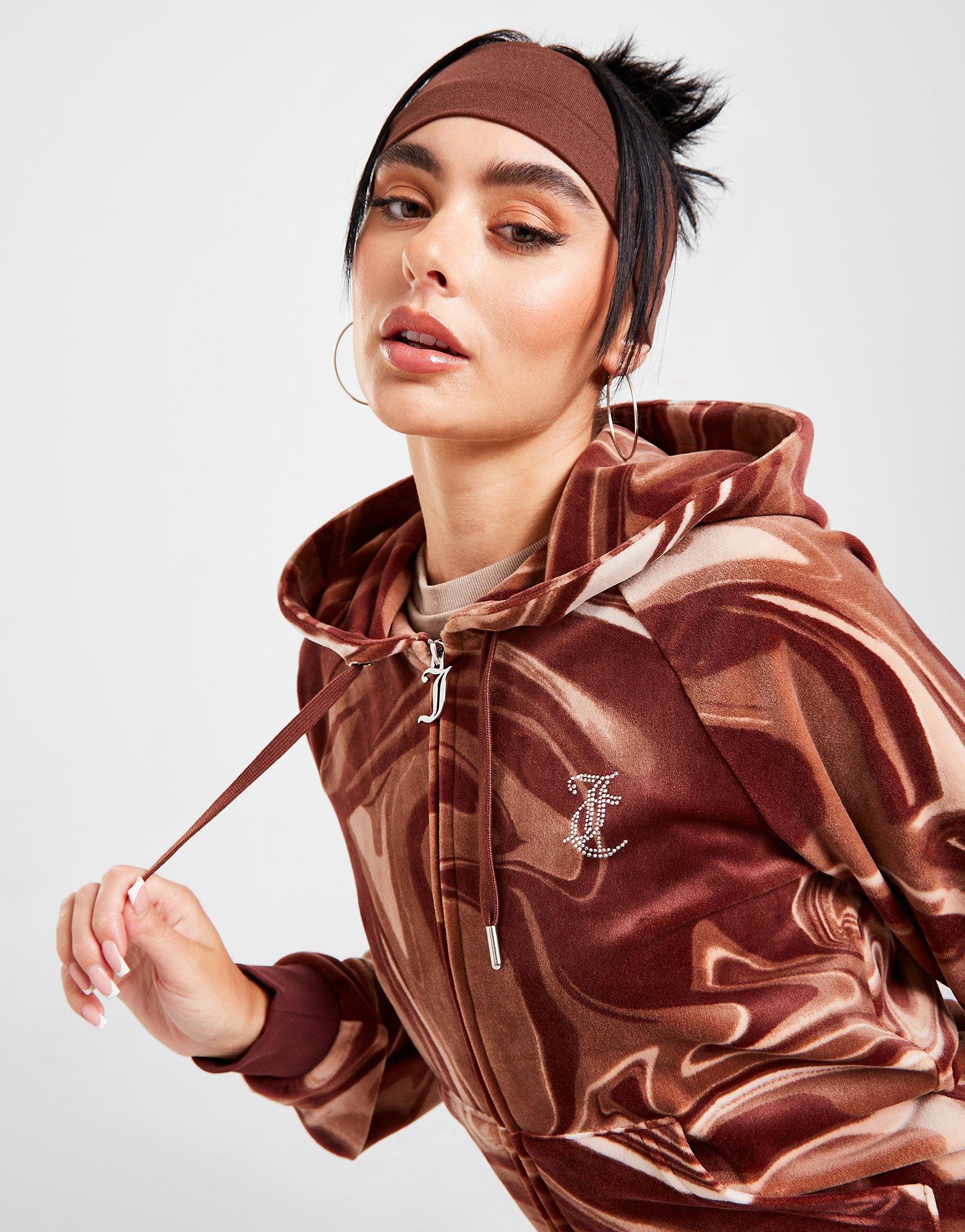 Juicy Couture Marble Velour Full Zip Hoodie