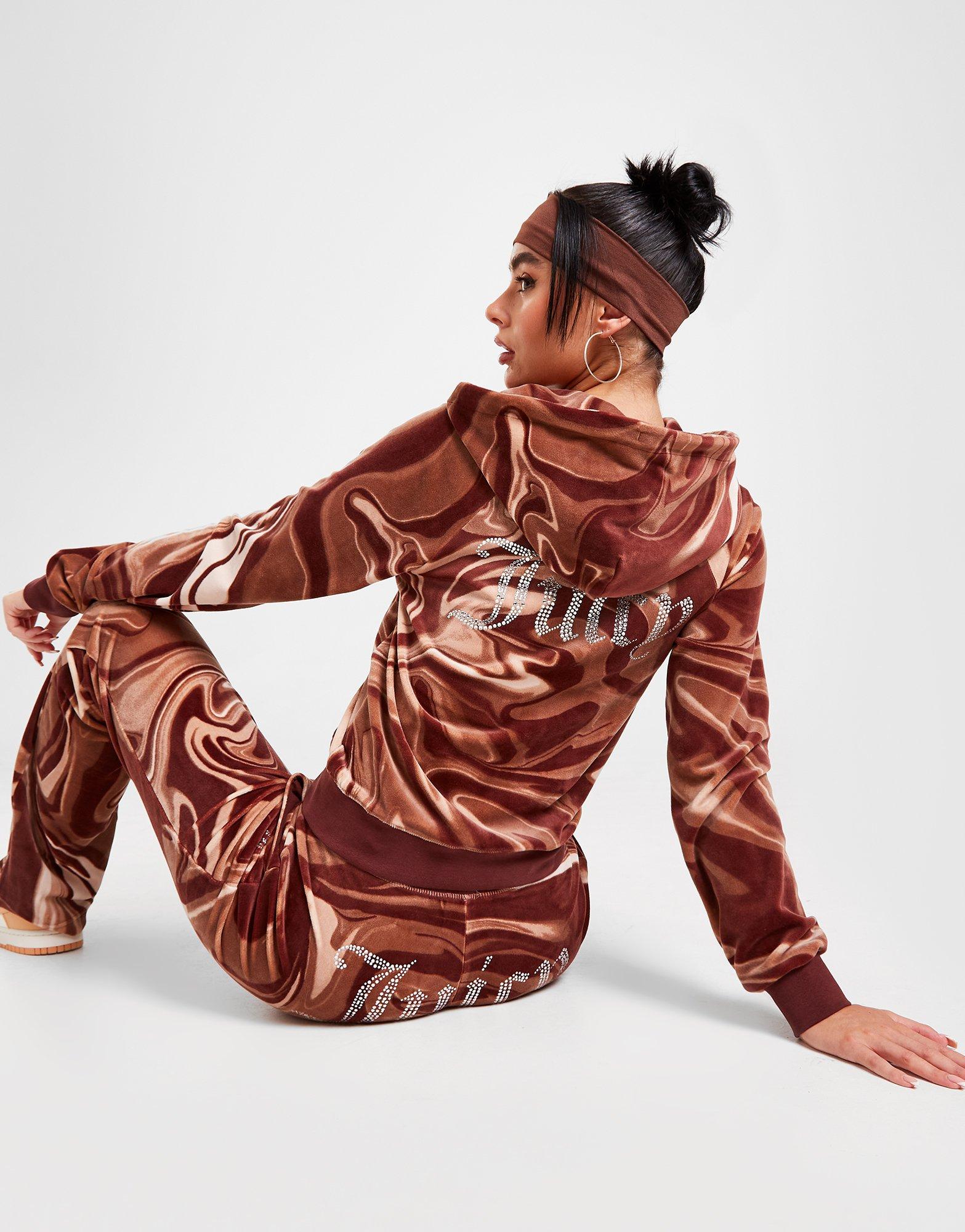 Juicy Couture Marble Velour Full Zip Hoodie
