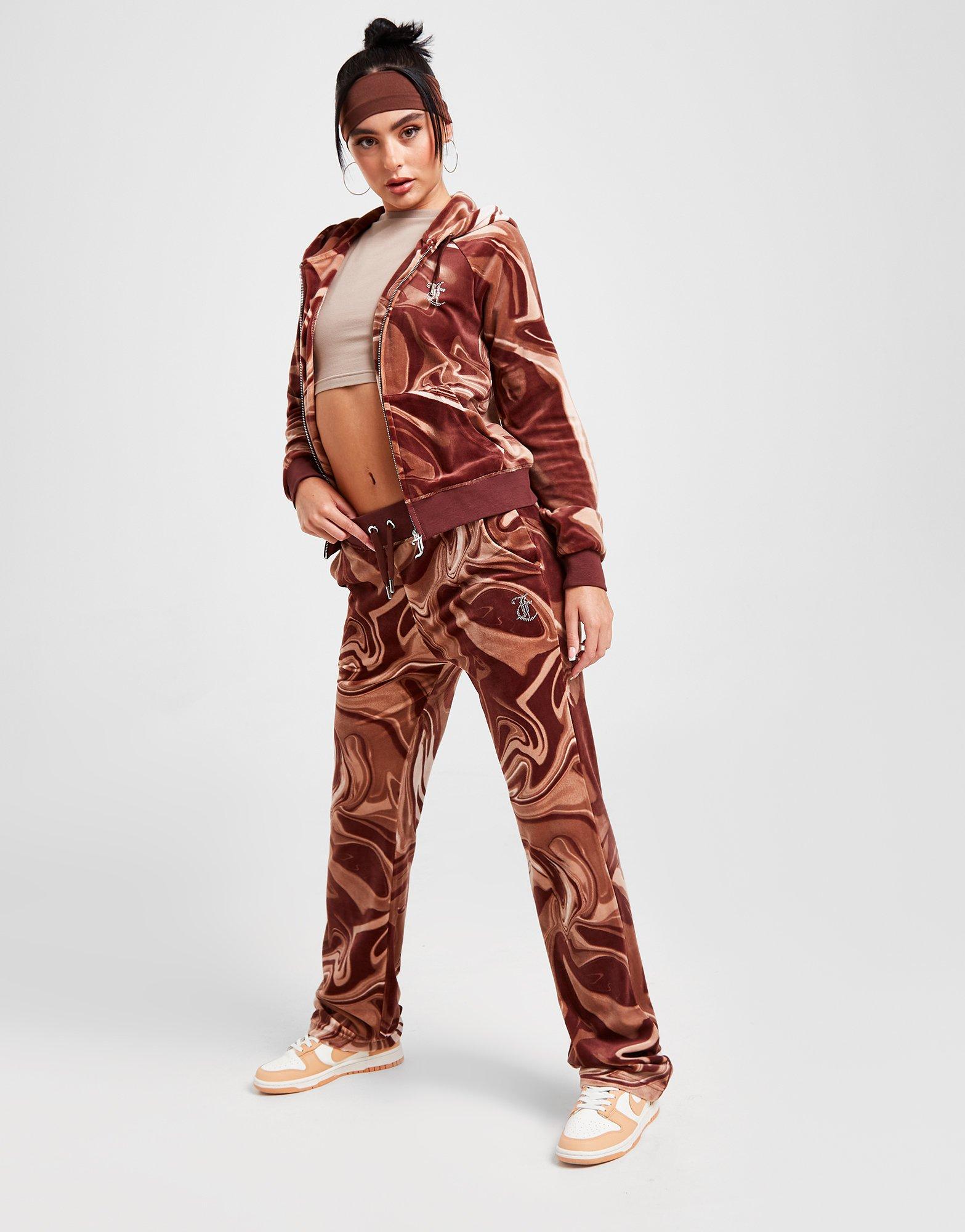 Juicy Couture Marble Velour Full Zip Hoodie