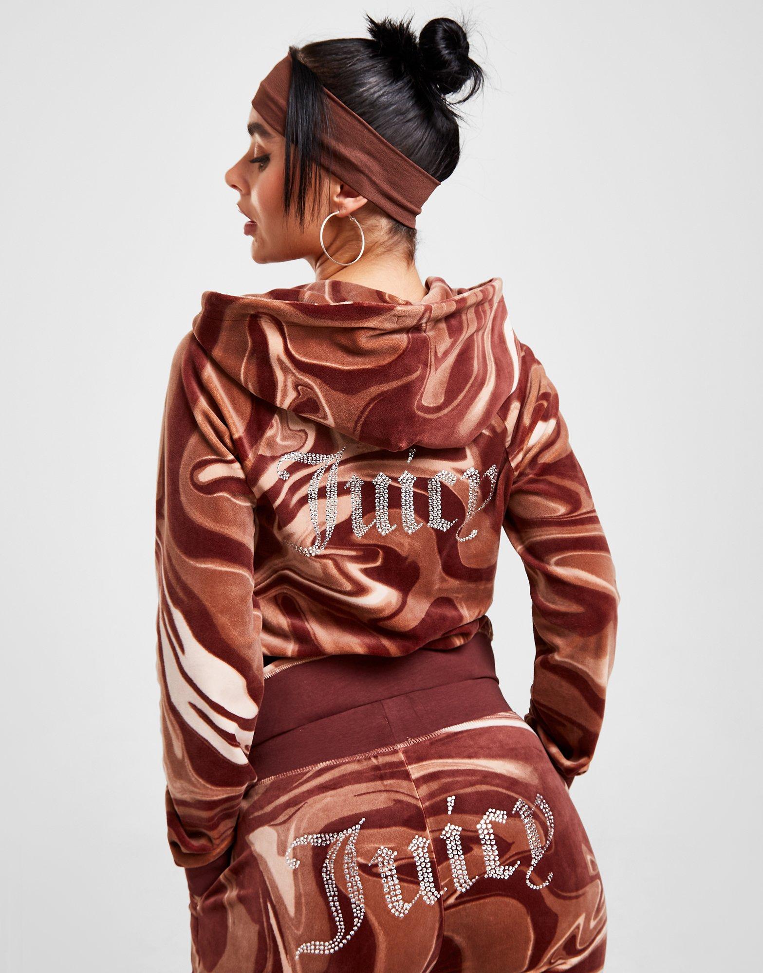 Juicy Couture Marble Velour Full Zip Hoodie