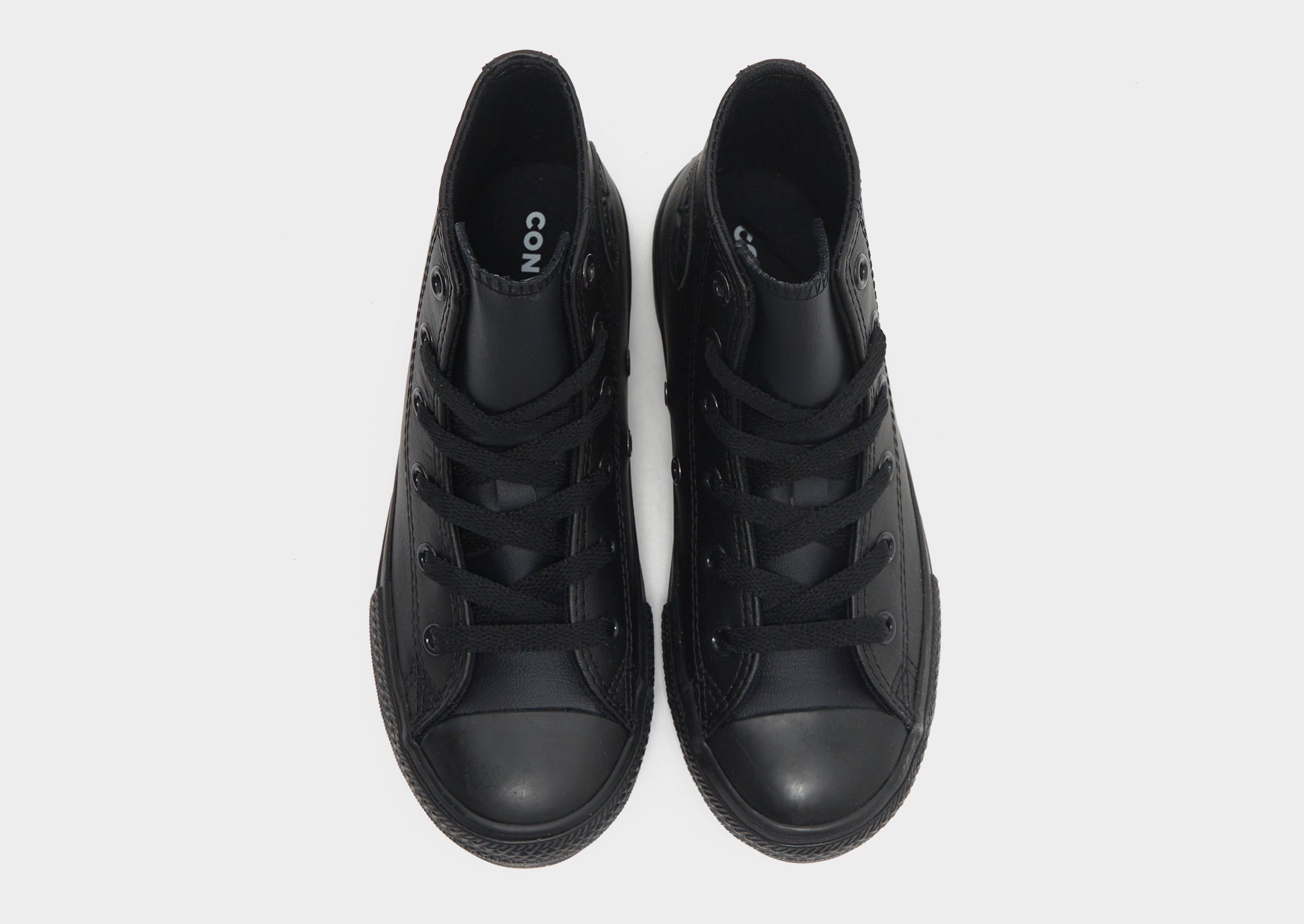 Black leather converse size 2 on sale