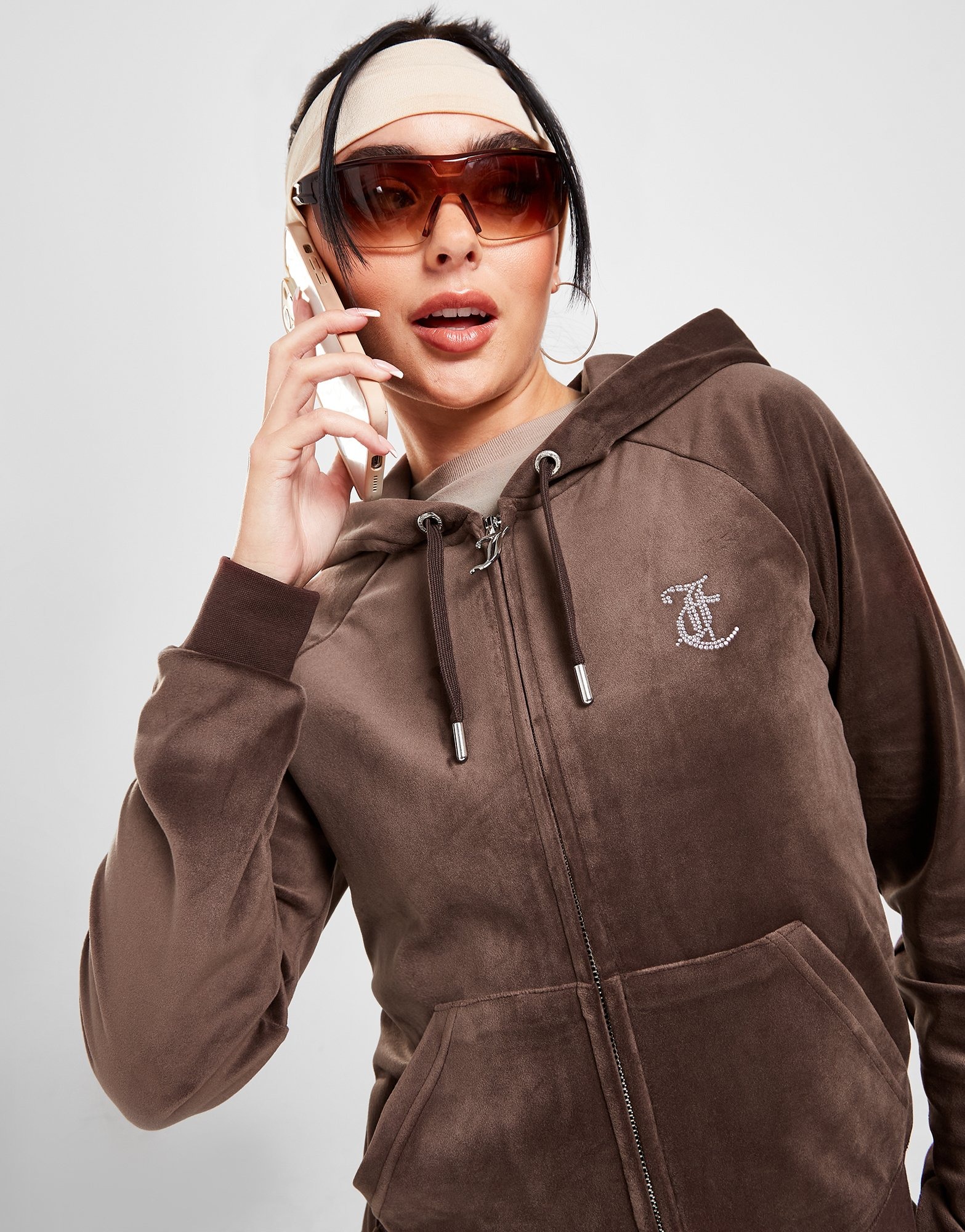 JUICY COUTURE Diamante Velour Full Zip Hoodie Damen - JD Sports Deutschland