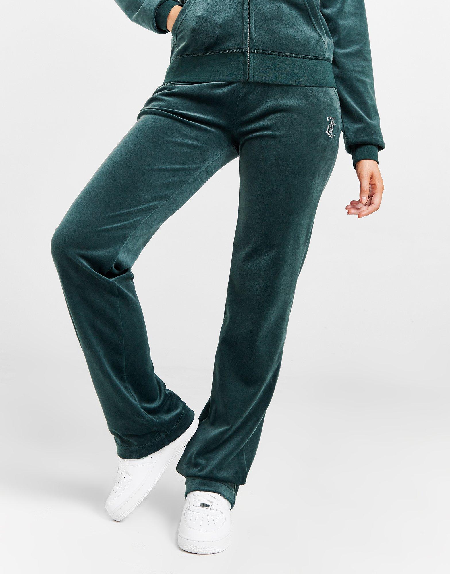 Grey JUICY COUTURE Diamante Velour Track Pants - JD Sports Global