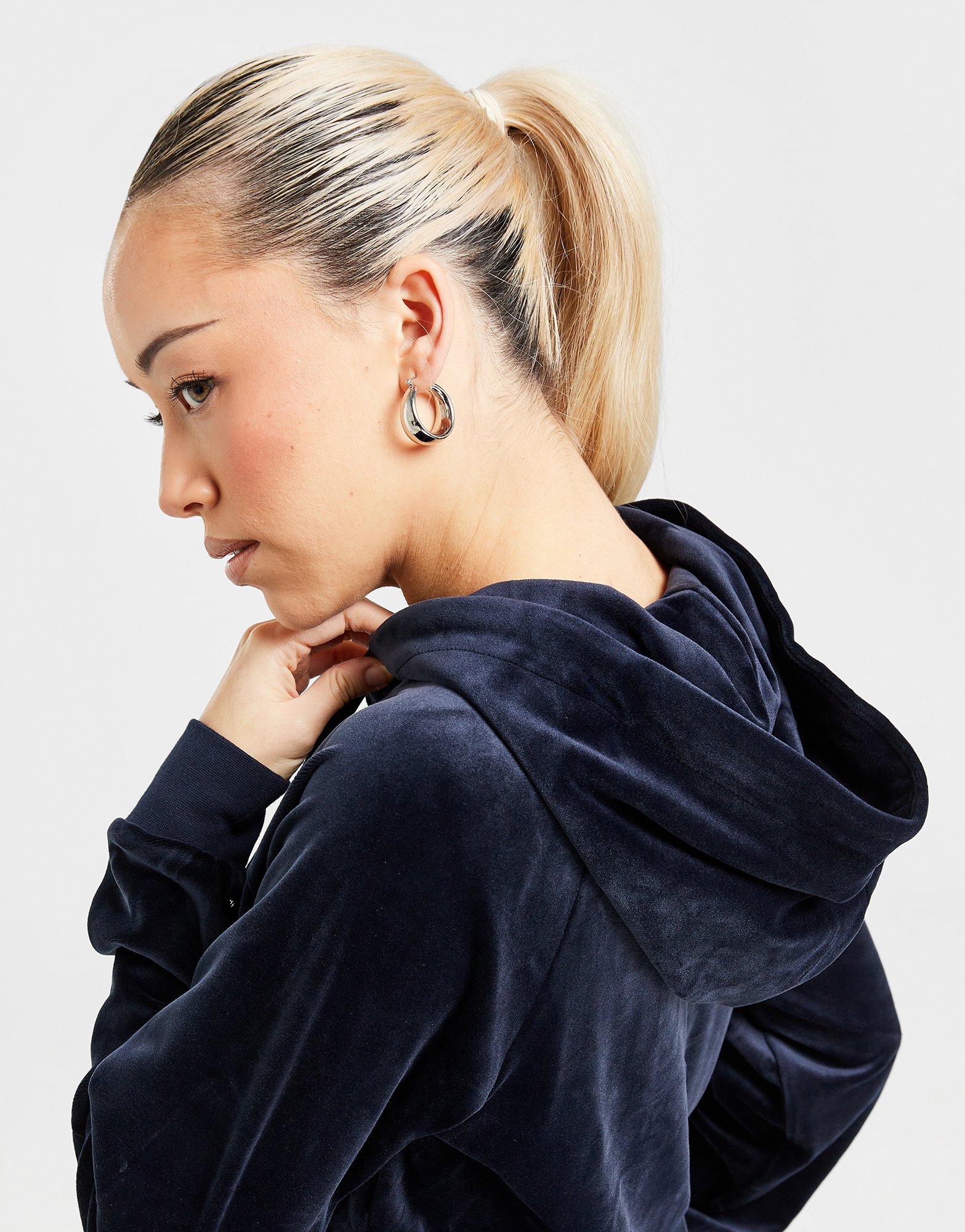 JUICY COUTURE Diamante Logo Full Zip Hoodie