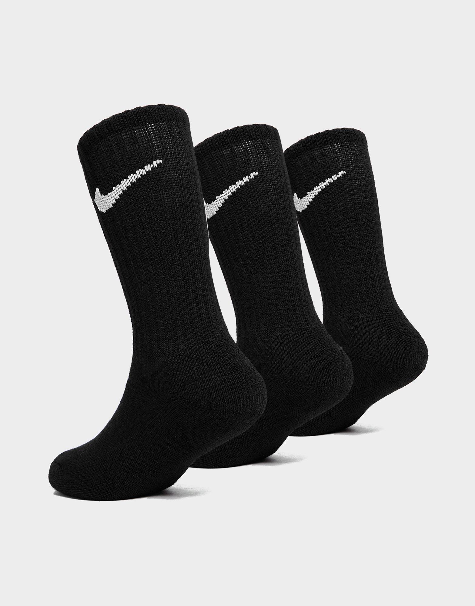 lot x3 paires de chaussettes ultra courtes enfant - nike noir