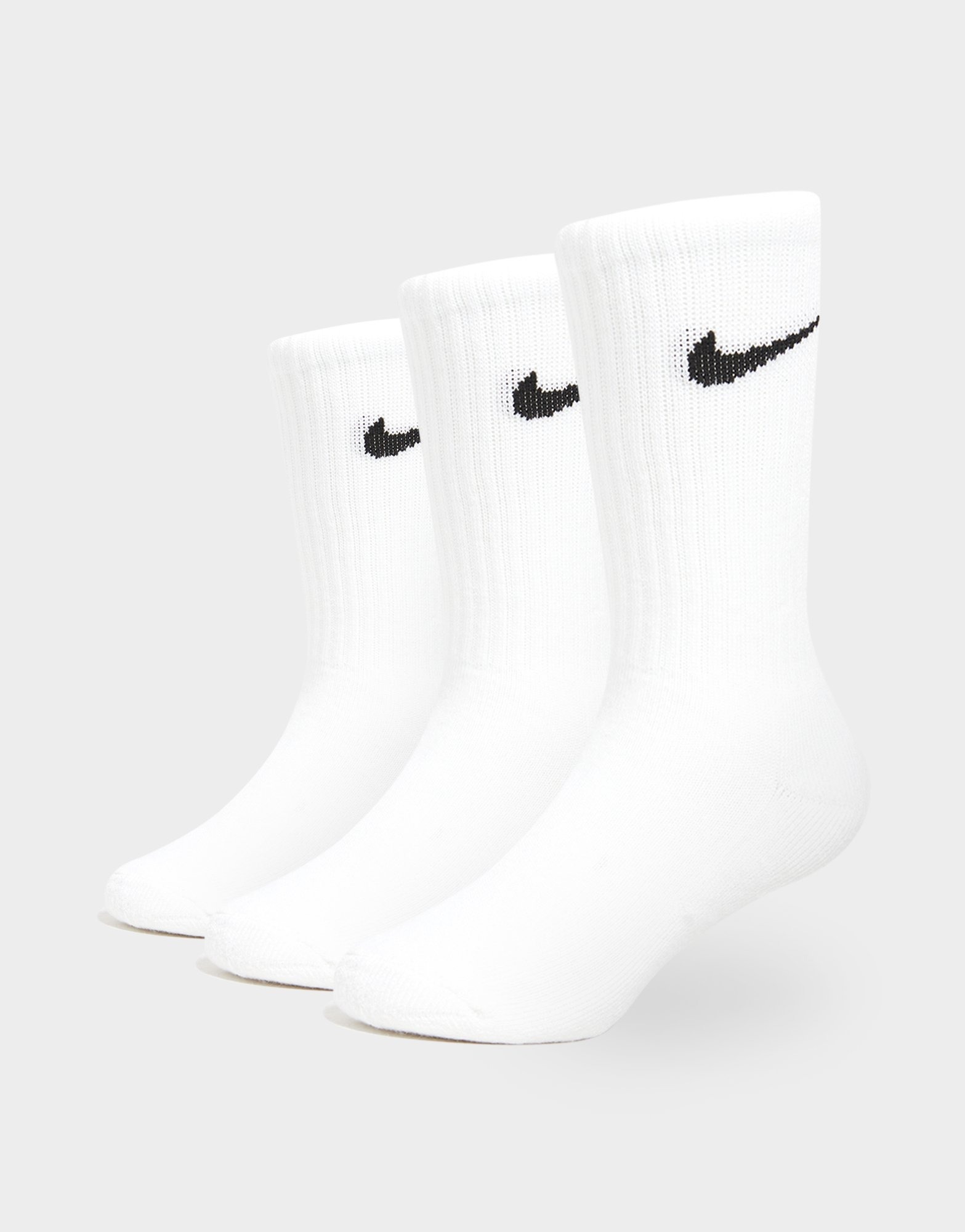 White Nike 3 Pack Crew Socks Junior | JD Sports UK