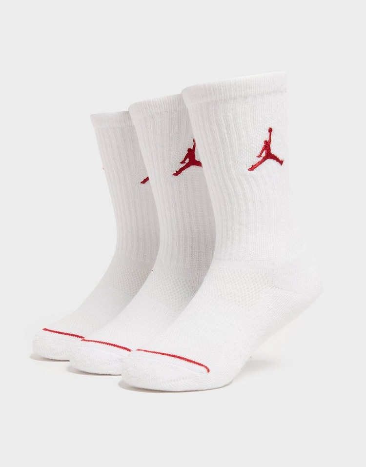 White Jordan 3 Pack Crew Socks Junior | JD Sports UK
