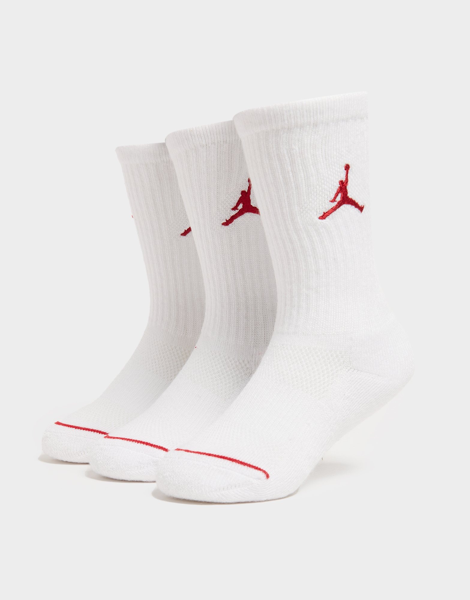 White Jordan 3 Pack Crew Socks Junior | JD Sports UK