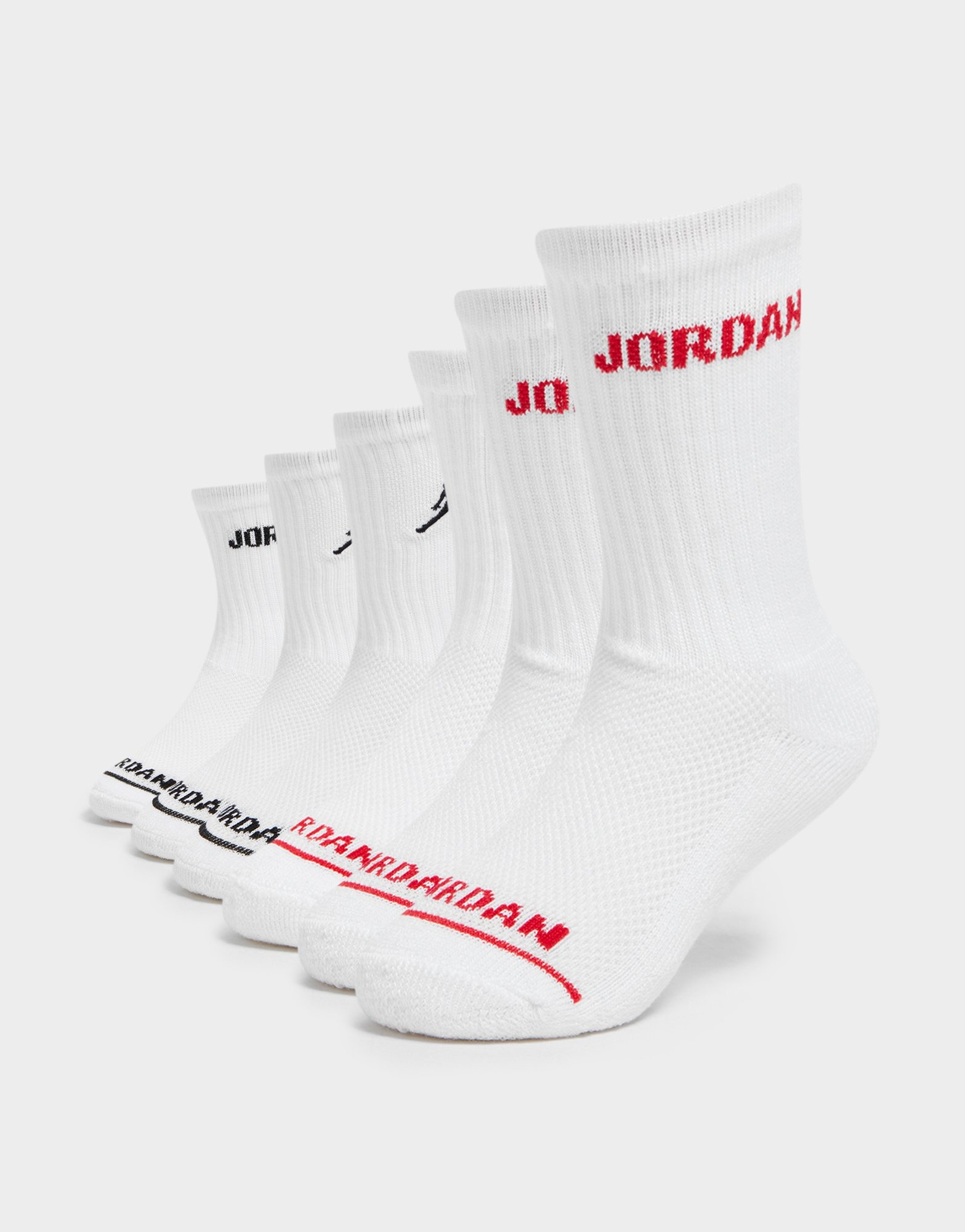 White Jordan 6-Pack Crew Socks Junior | JD Sports UK