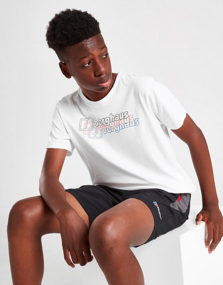 White Berghaus Linear Repeat Logo T-Shirt Junior | JD Sports Global