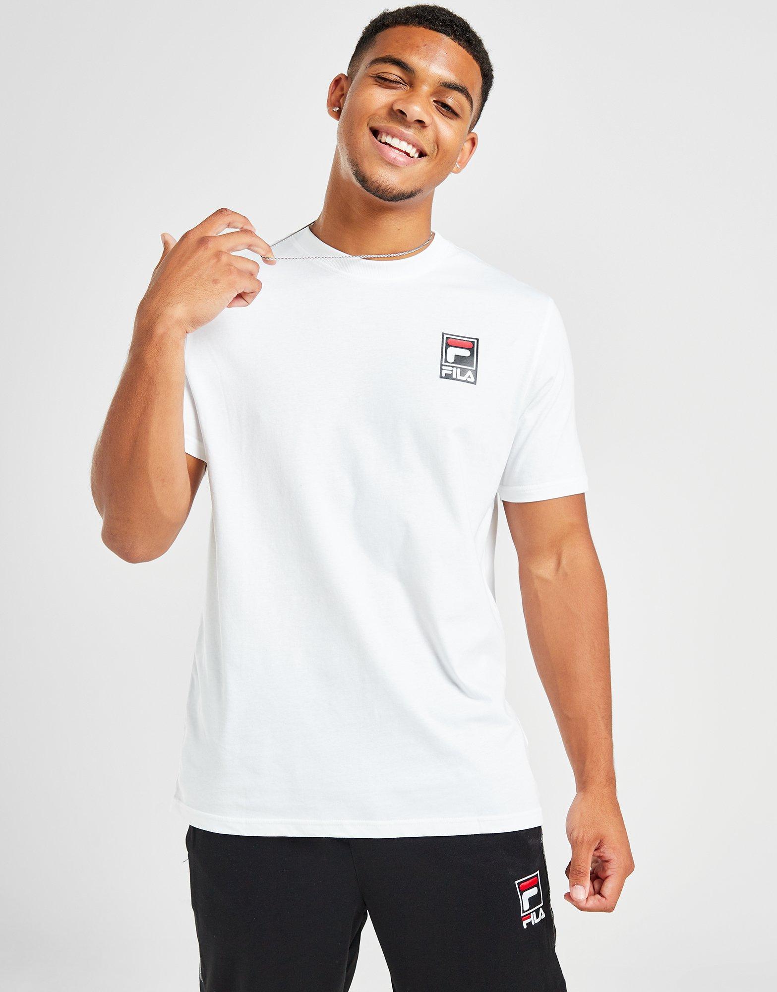 White Fila Hamilton T-Shirt | JD Sports UK